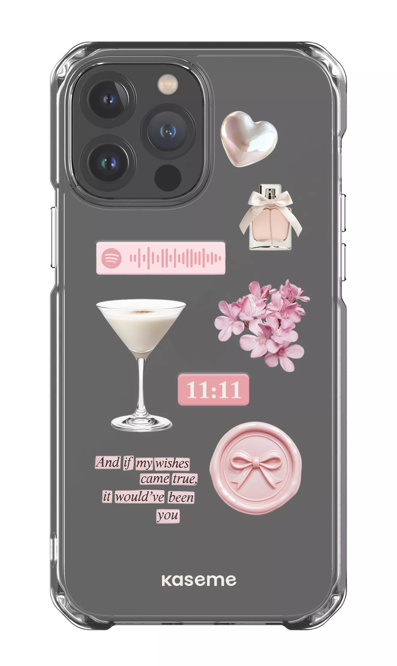 iPhone 13 Pro Max Clear Case Love Letters Clear Case -