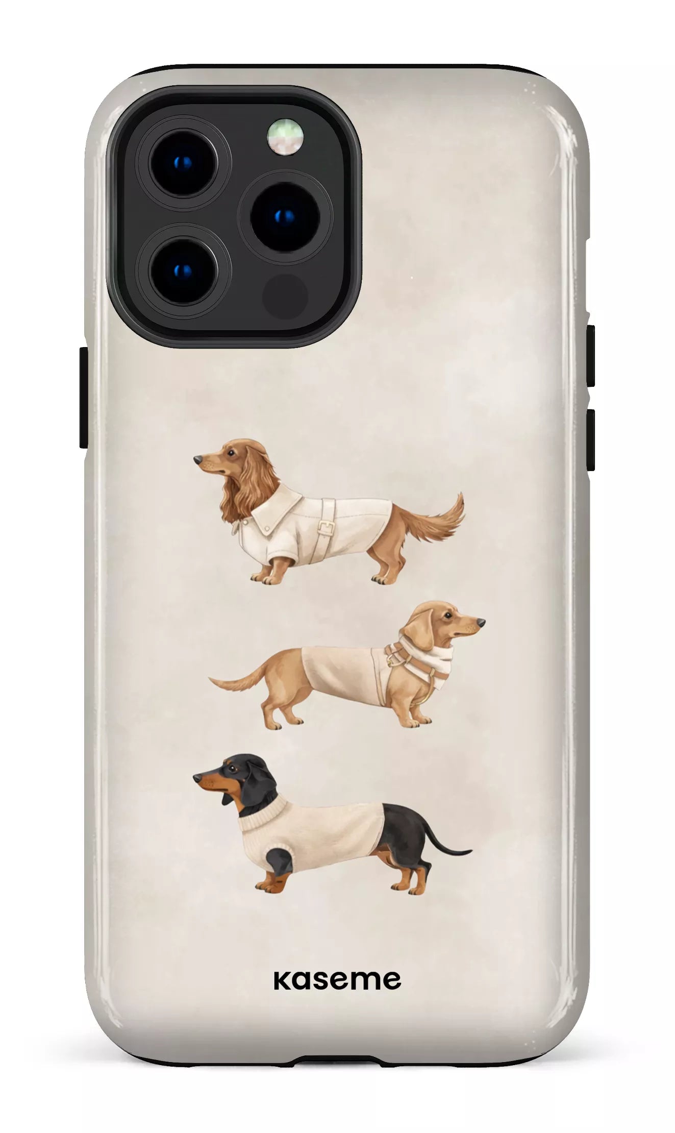 iPhone 13 Pro Max Tough Doxies Club Beige -