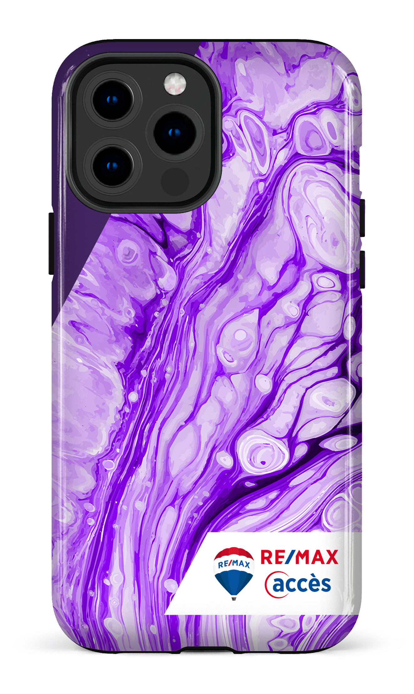 iPhone 13 Pro Max Tough Peinture marbrée claire violette -