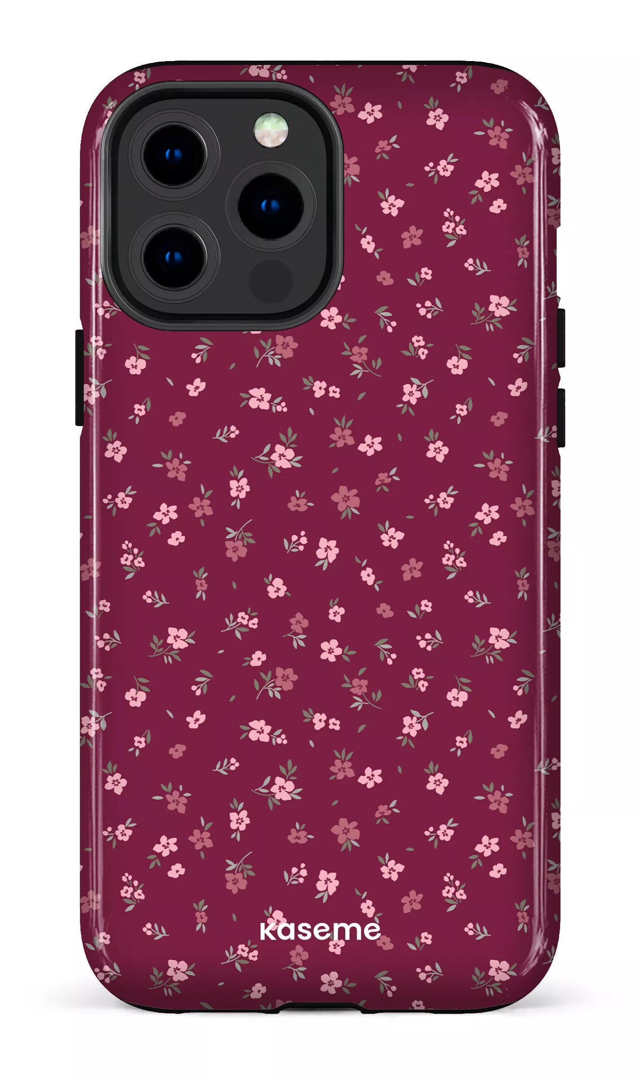 iPhone 13 Pro Max Tough Porcelain Blossom Burgundy -