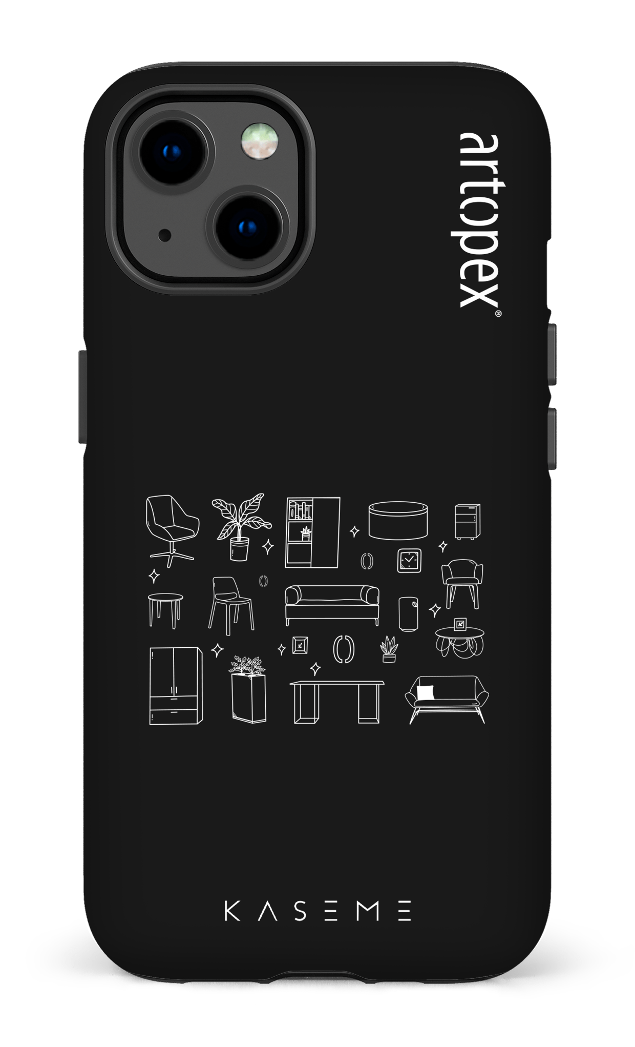 iPhone 13 Tough Matte L'essentiel noir par Artopex -