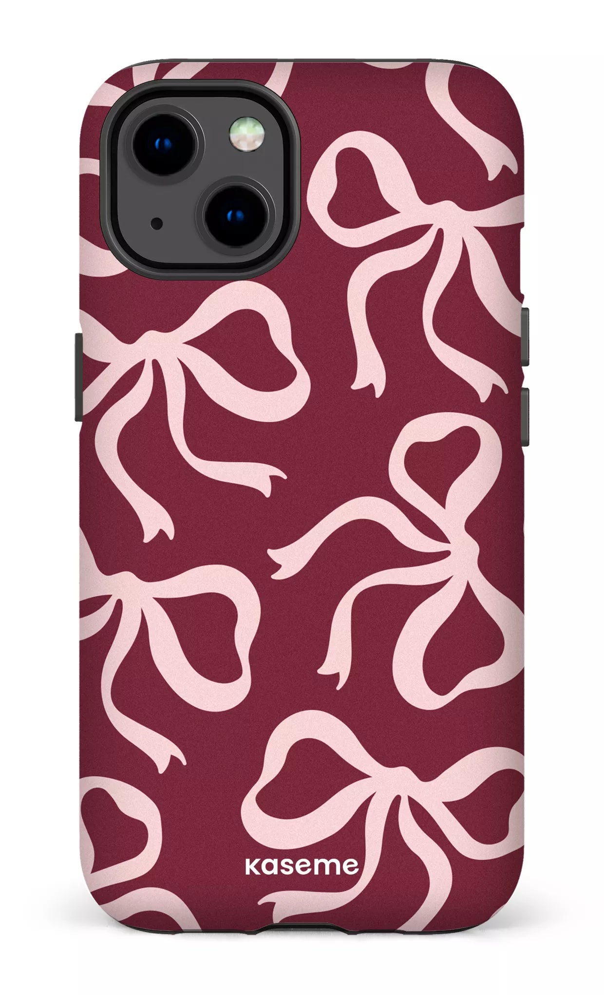 iPhone 13 Tough Matte Lace Burgundy & Pink -