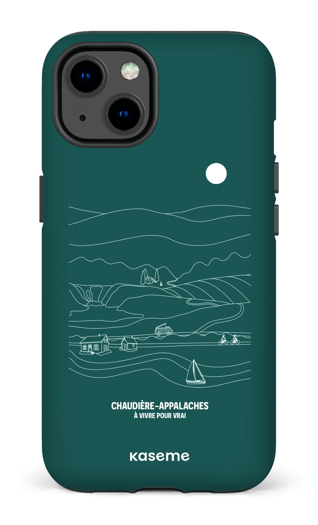 iPhone 13 Tough Matte Paysage Line Art par TCA -