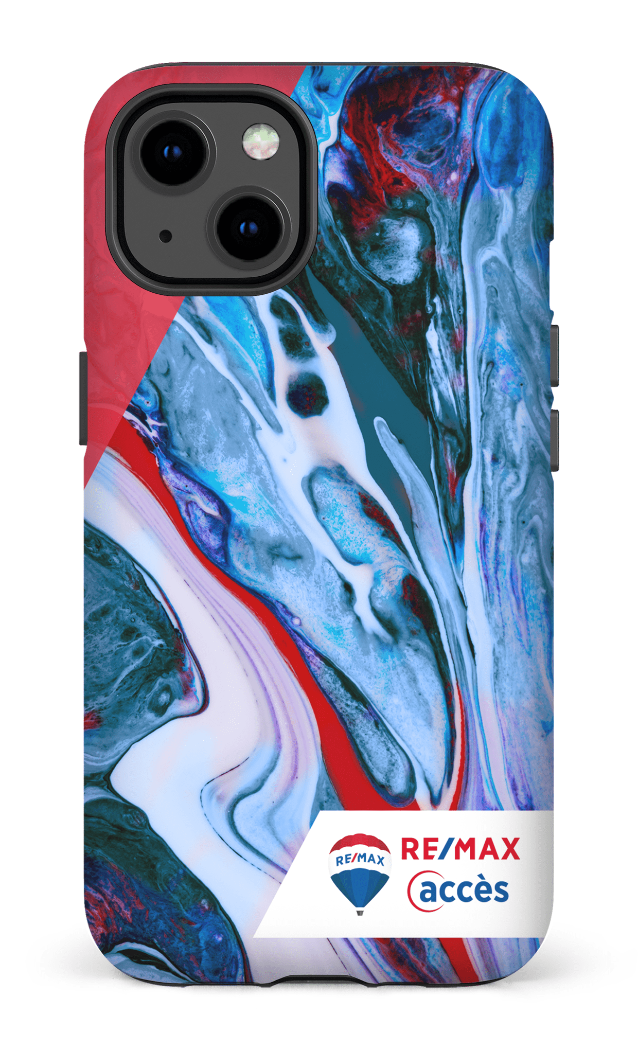 iPhone 13 Tough Matte Peinture marbrée claire -