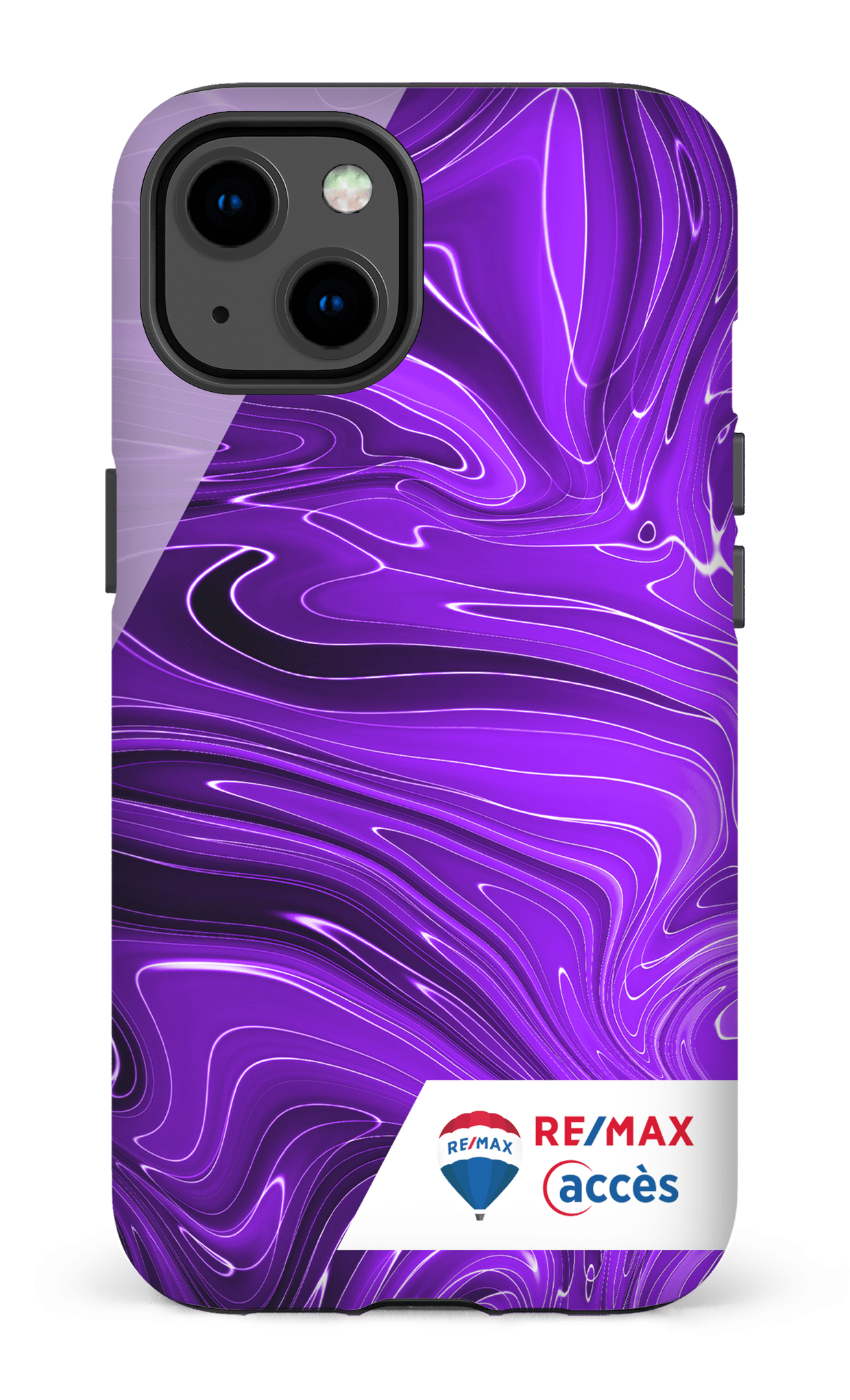 iPhone 13 Tough Matte Peinture marbrée sombre violette -