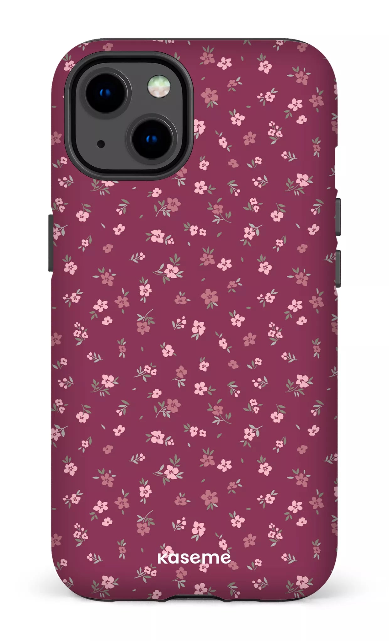 iPhone 13 Tough Matte Porcelain Blossom Burgundy -