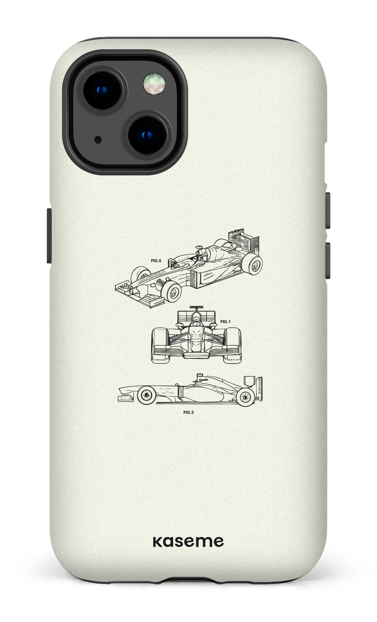 iPhone 13 Tough Matte Sport Car White -