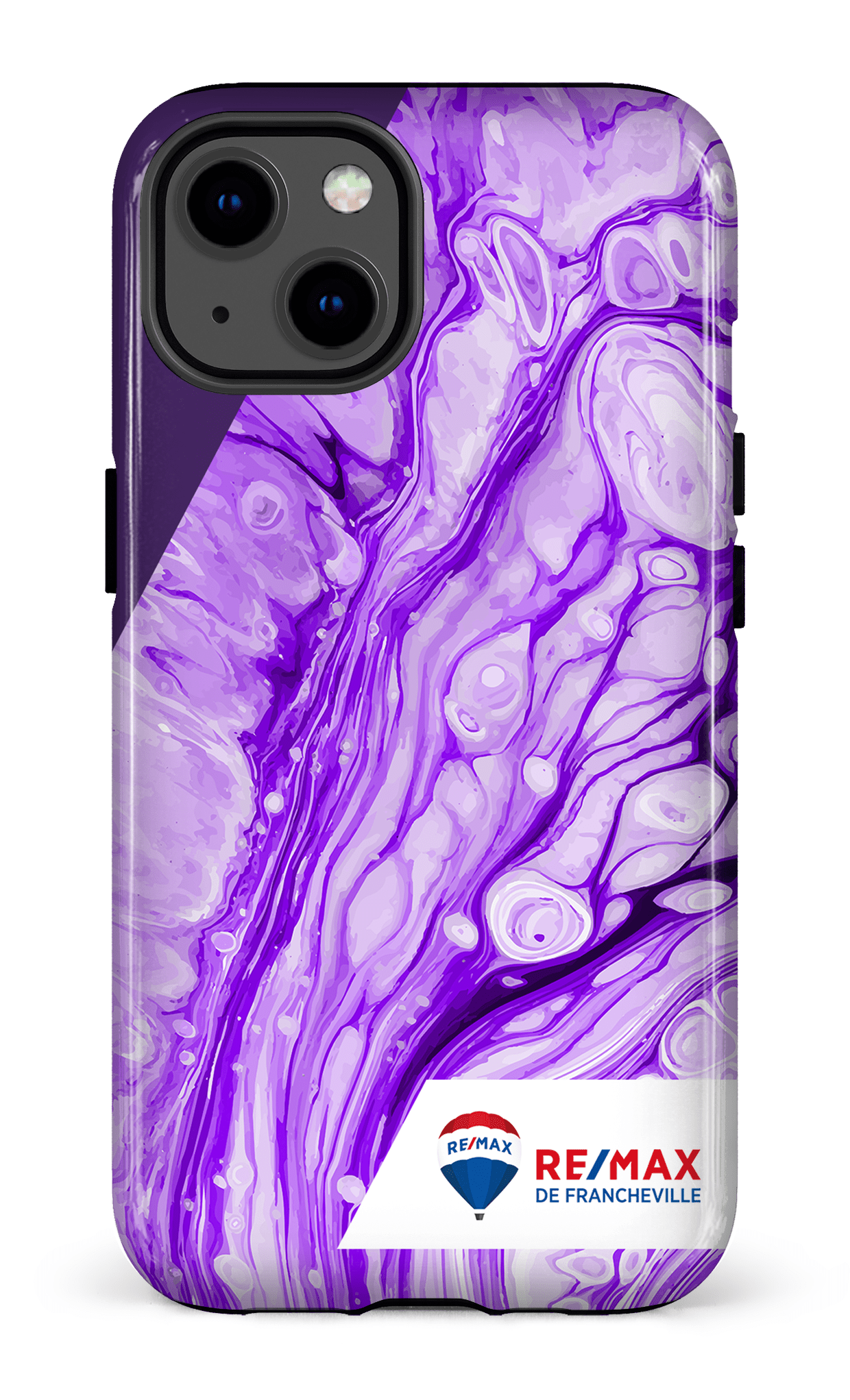iPhone 13 Tough Peinture marbrée claire violette de Francheville -
