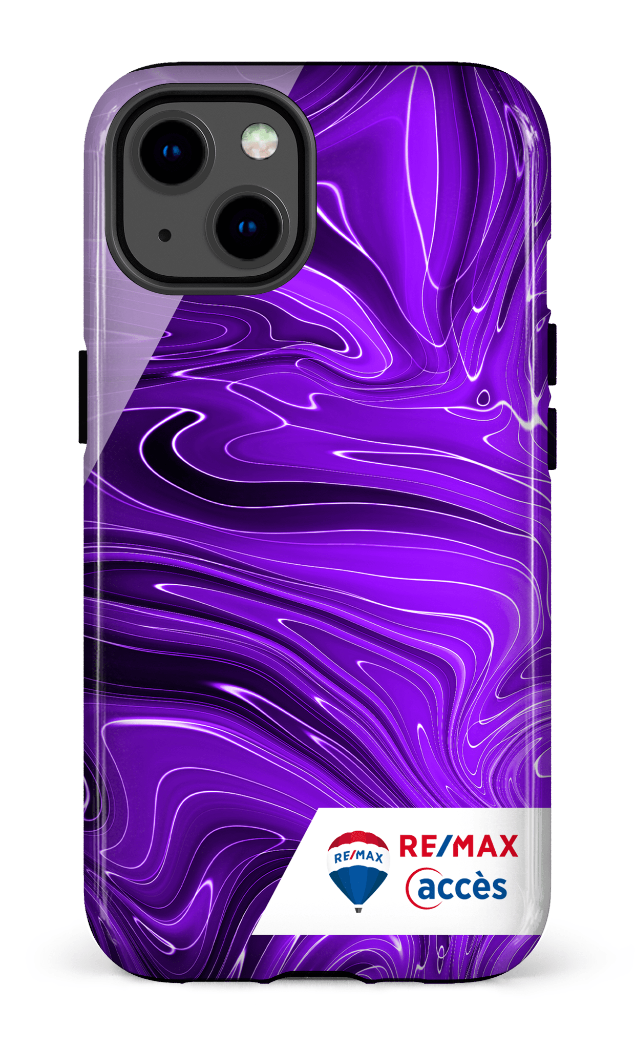 iPhone 13 Tough Peinture marbrée sombre violette -