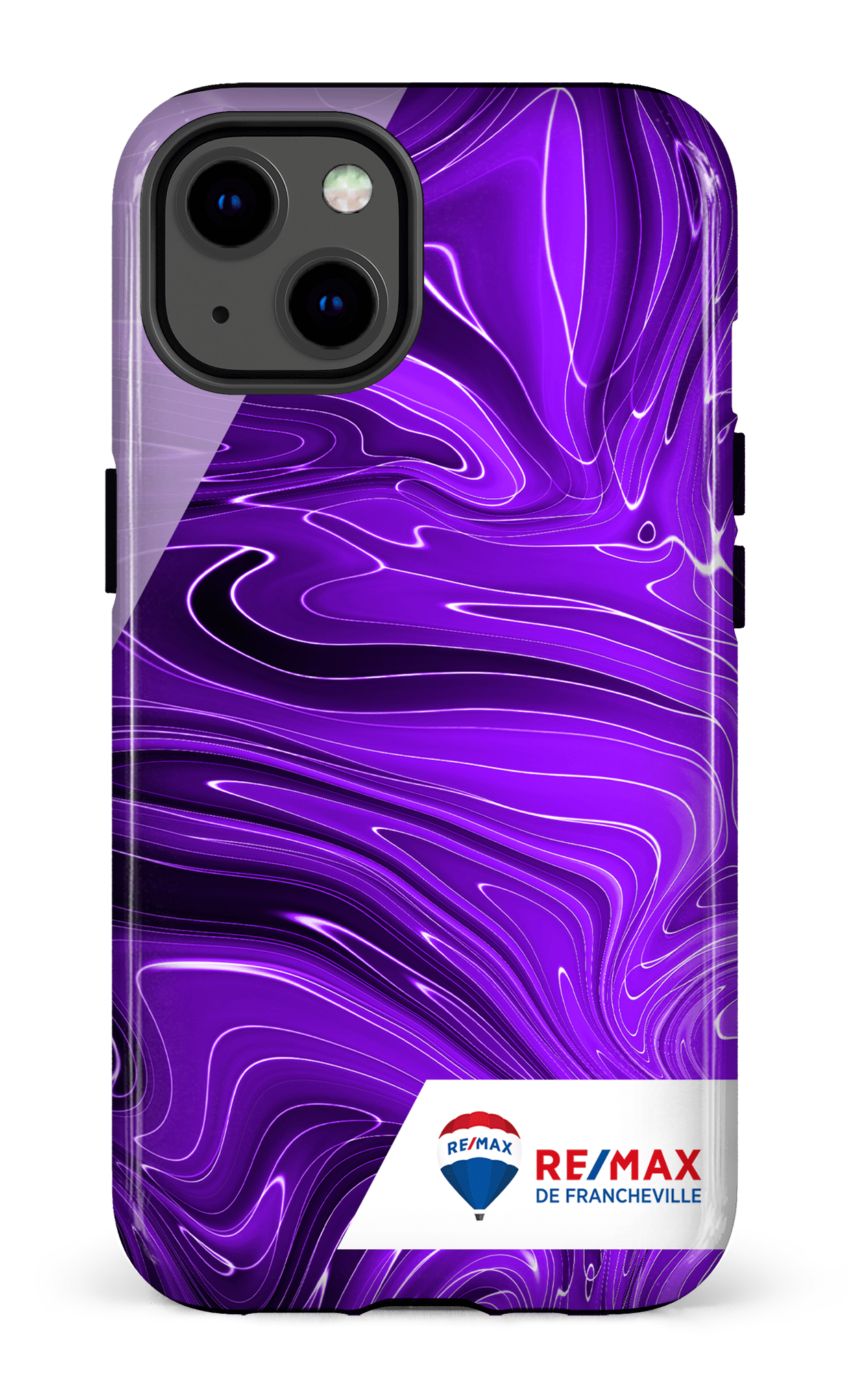 iPhone 13 Tough Peinture marbrée sombre violette de Francheville -