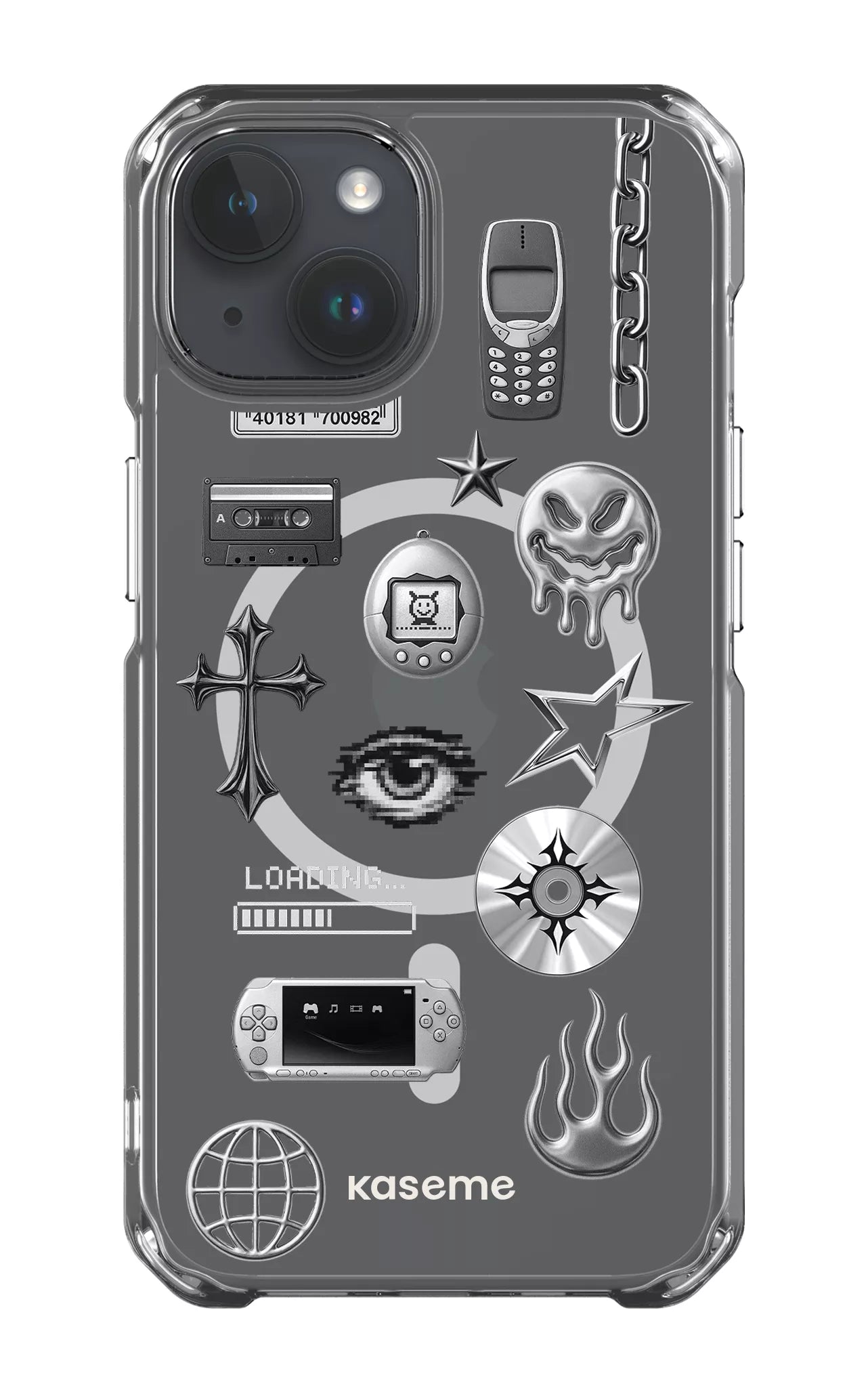 iPhone 14 Clear Case - Magsafe Chrome Clear Case -