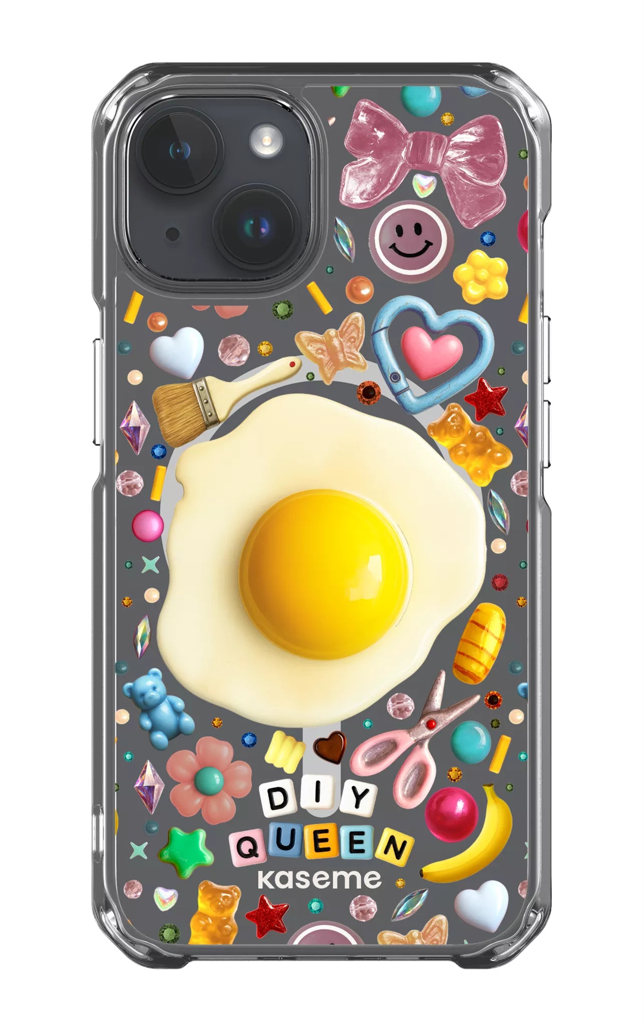 iPhone 14 Clear Case - Magsafe DIY Queen Clear Case by Marianne Plaisance -