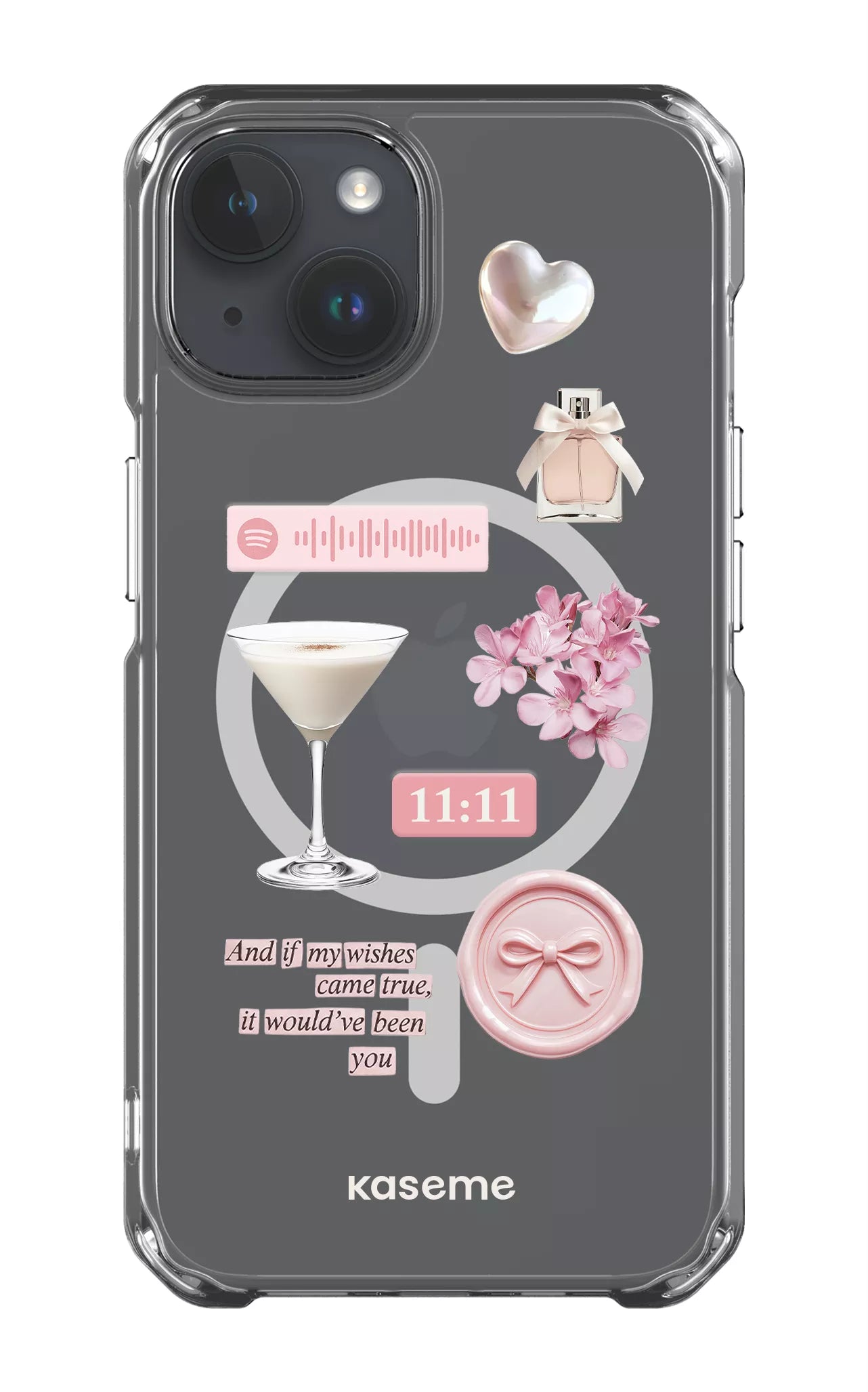 iPhone 14 Clear Case - Magsafe Love Letters Clear Case -