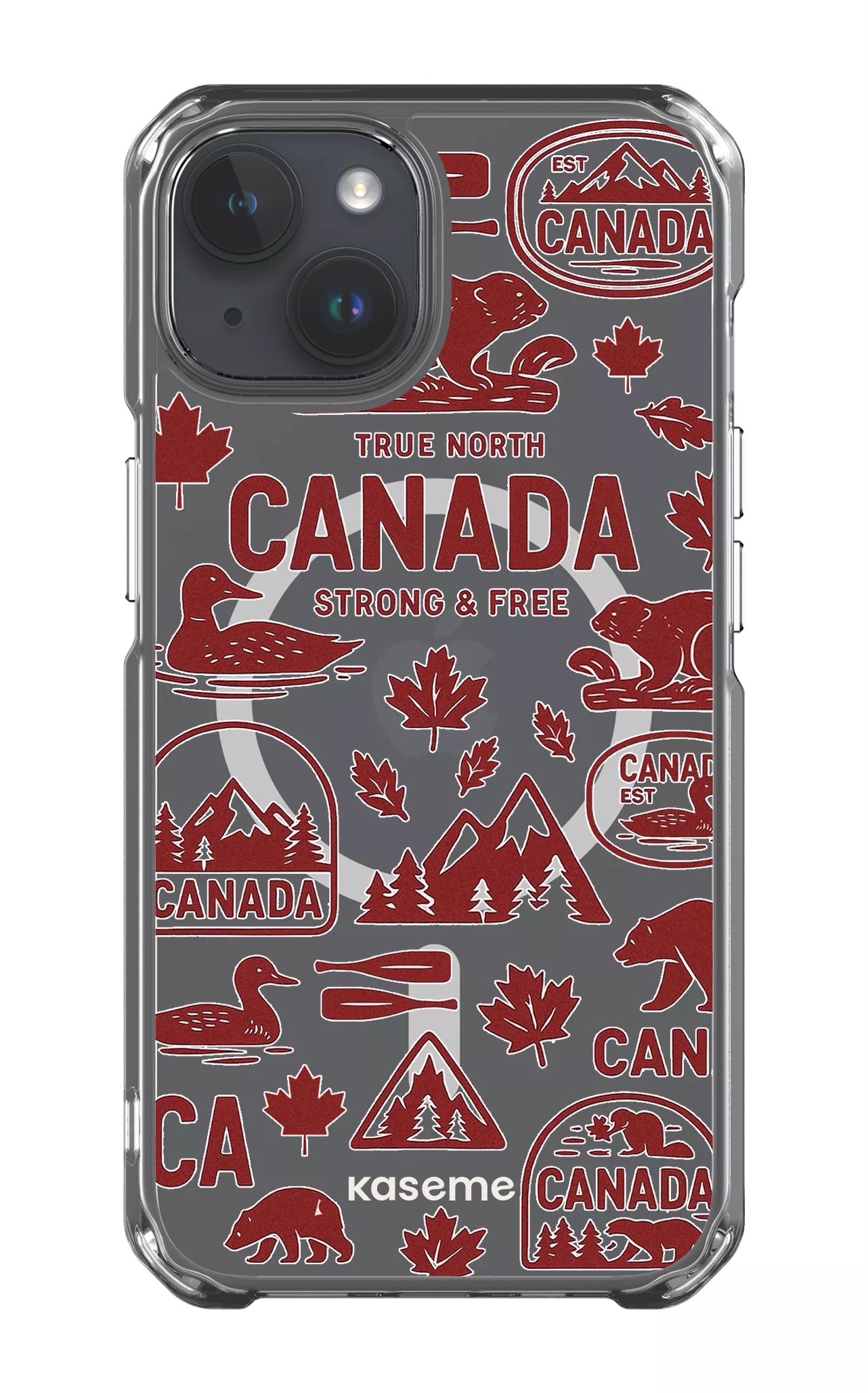iPhone 14 Clear Case - Magsafe Oh Canada Clear Case -