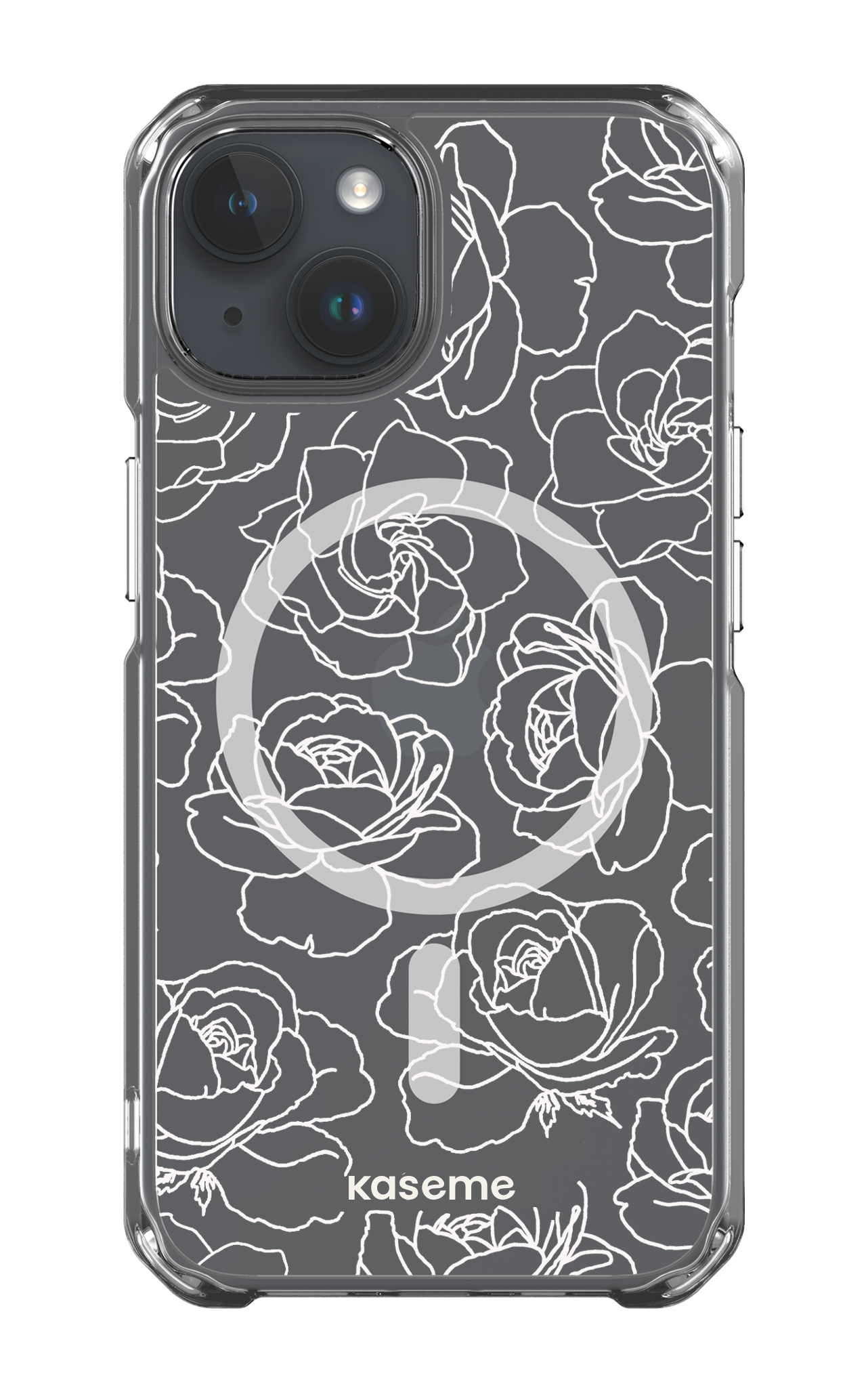 iPhone 14 Clear Case - Magsafe Polar Flowers Clear Case -