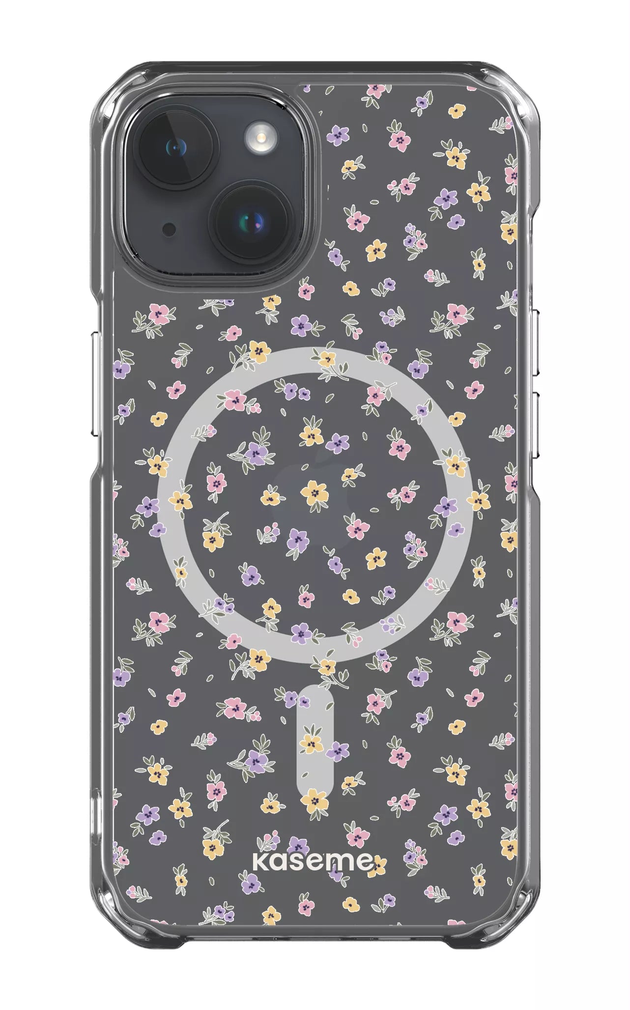 iPhone 14 Clear Case - Magsafe Porcelain Blossom Clear Case -