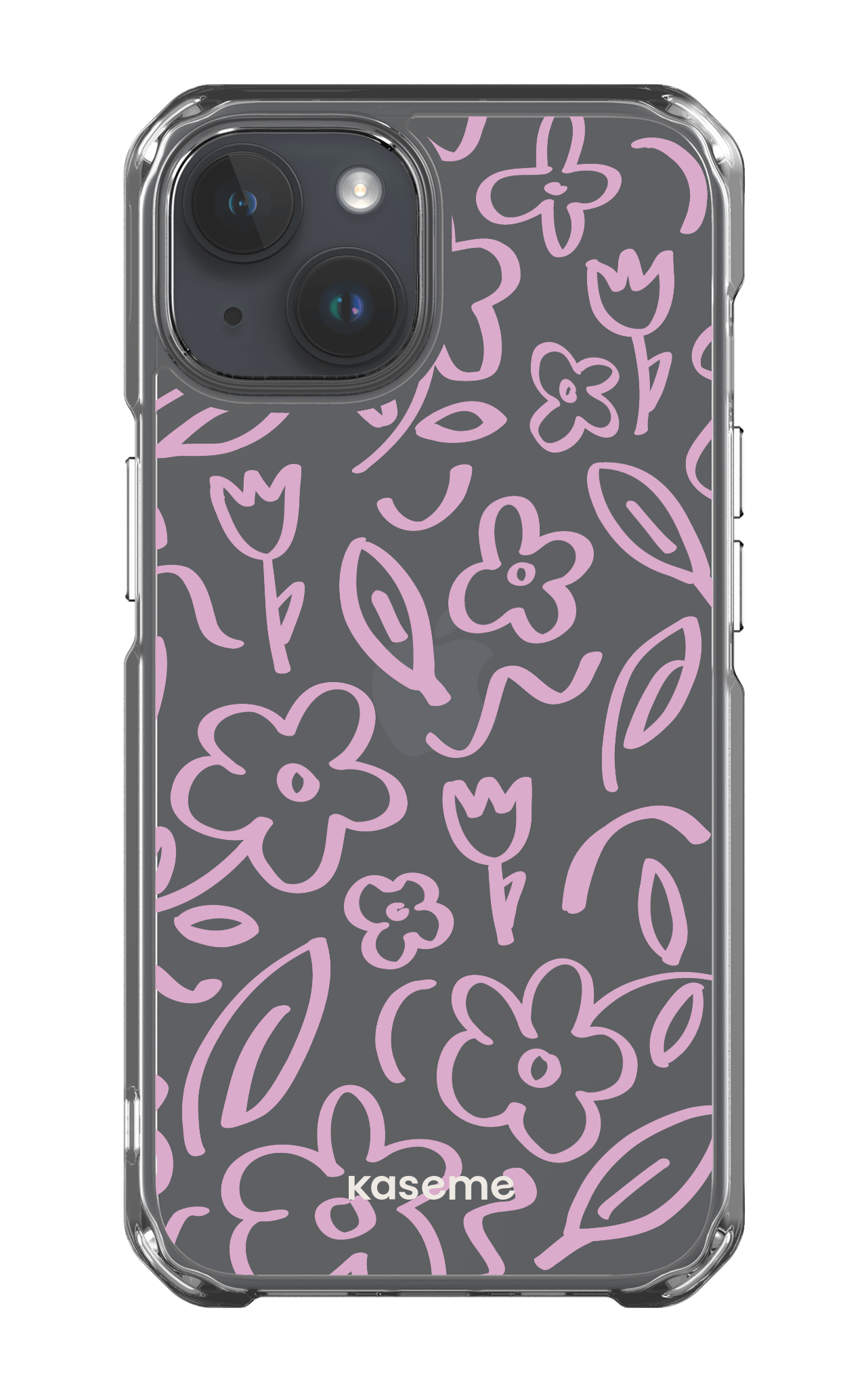 iPhone 14 Clear Case Brooklyn pink clear case -