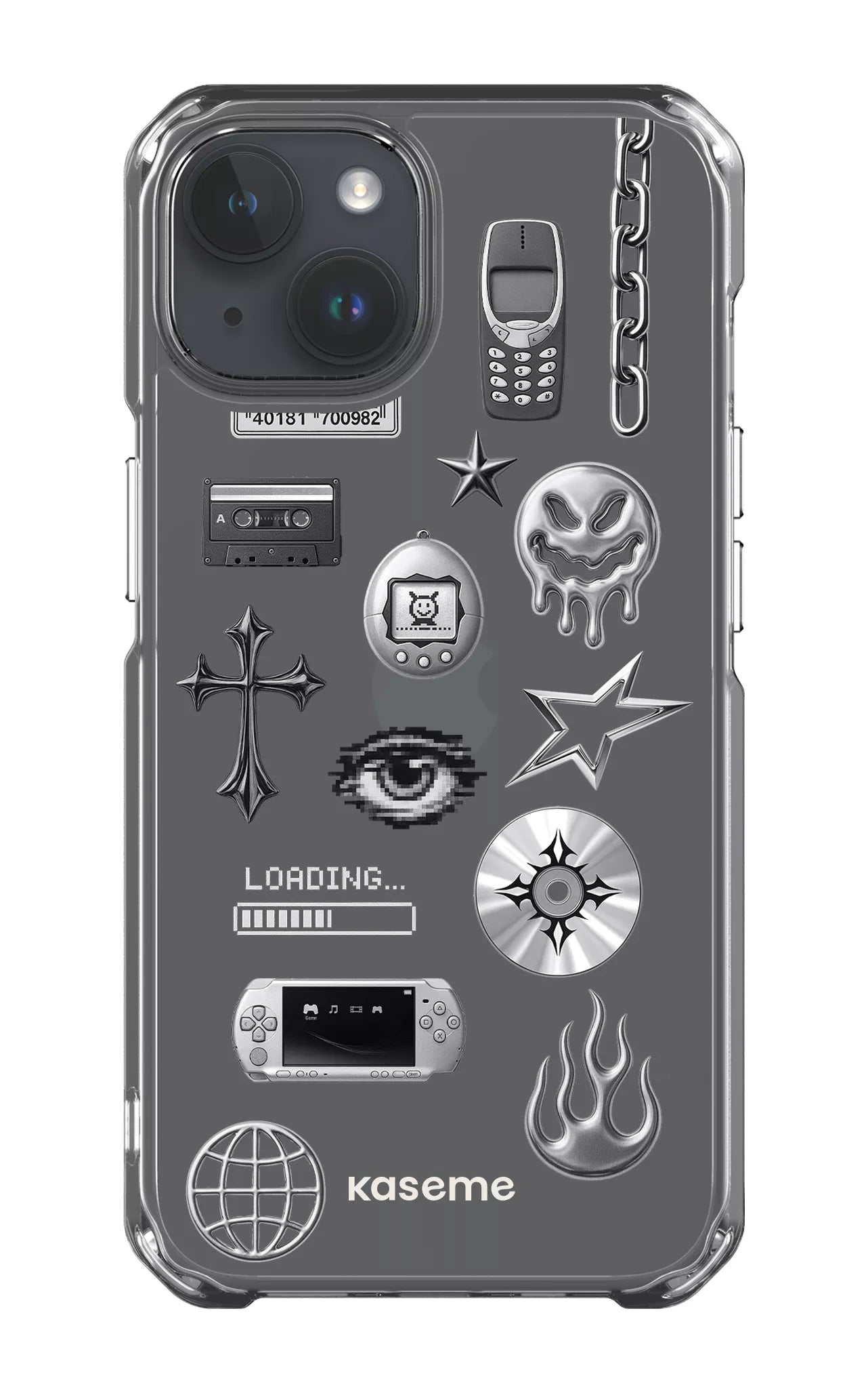 iPhone 14 Clear Case Chrome Clear Case -