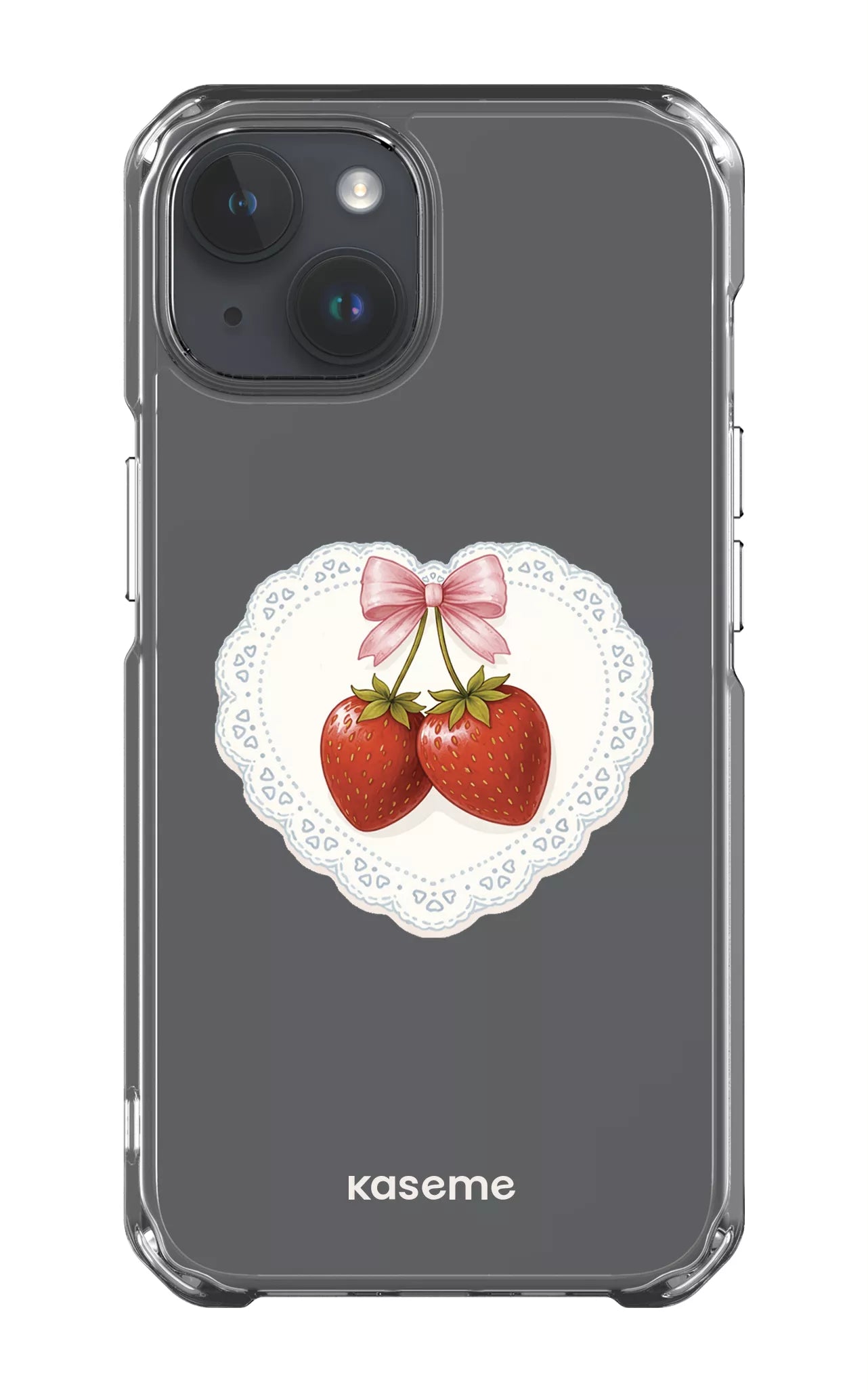 iPhone 14 Clear Case Fresa Lace Clear Case -