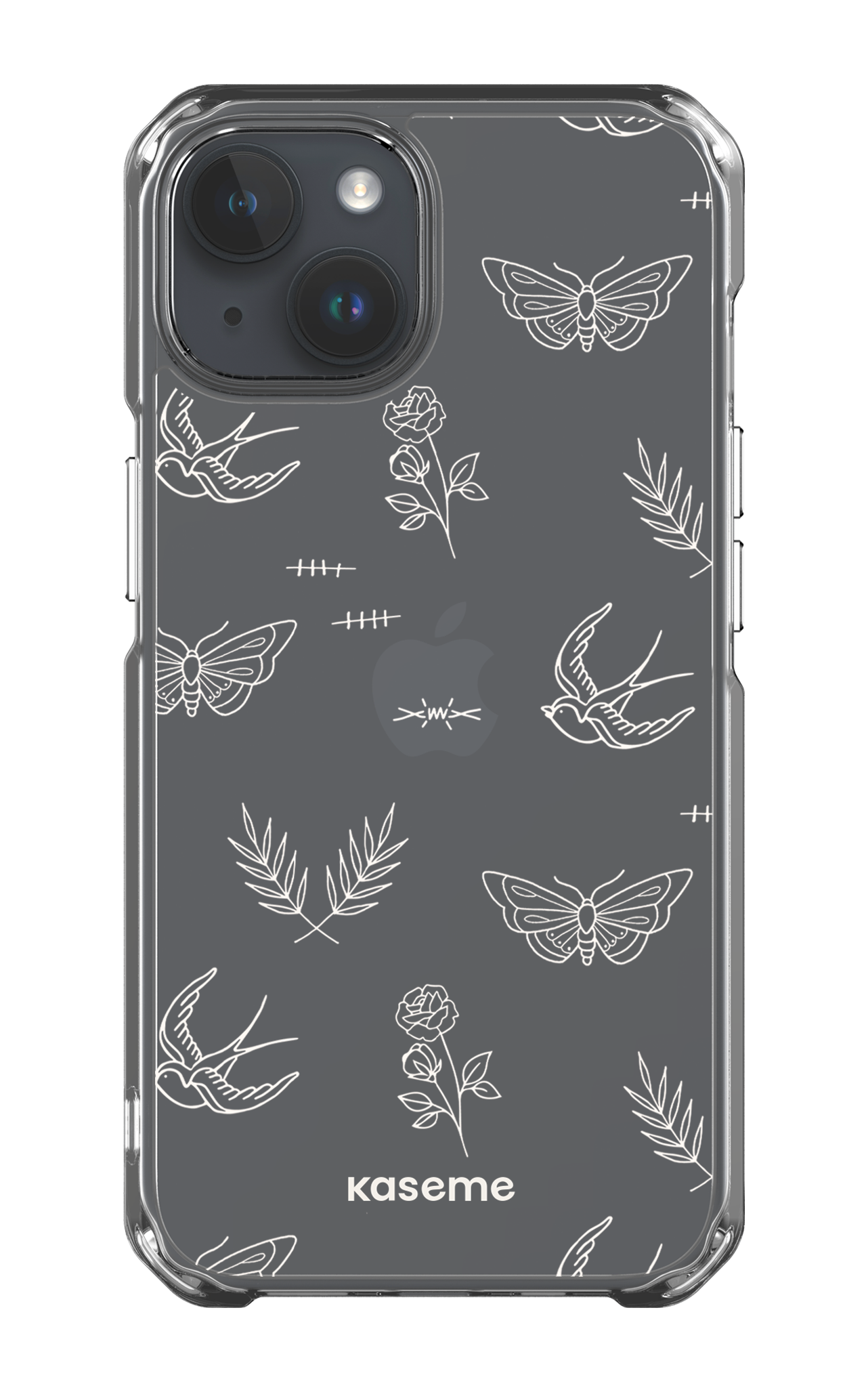 iPhone 14 Clear Case Ink white clear case -