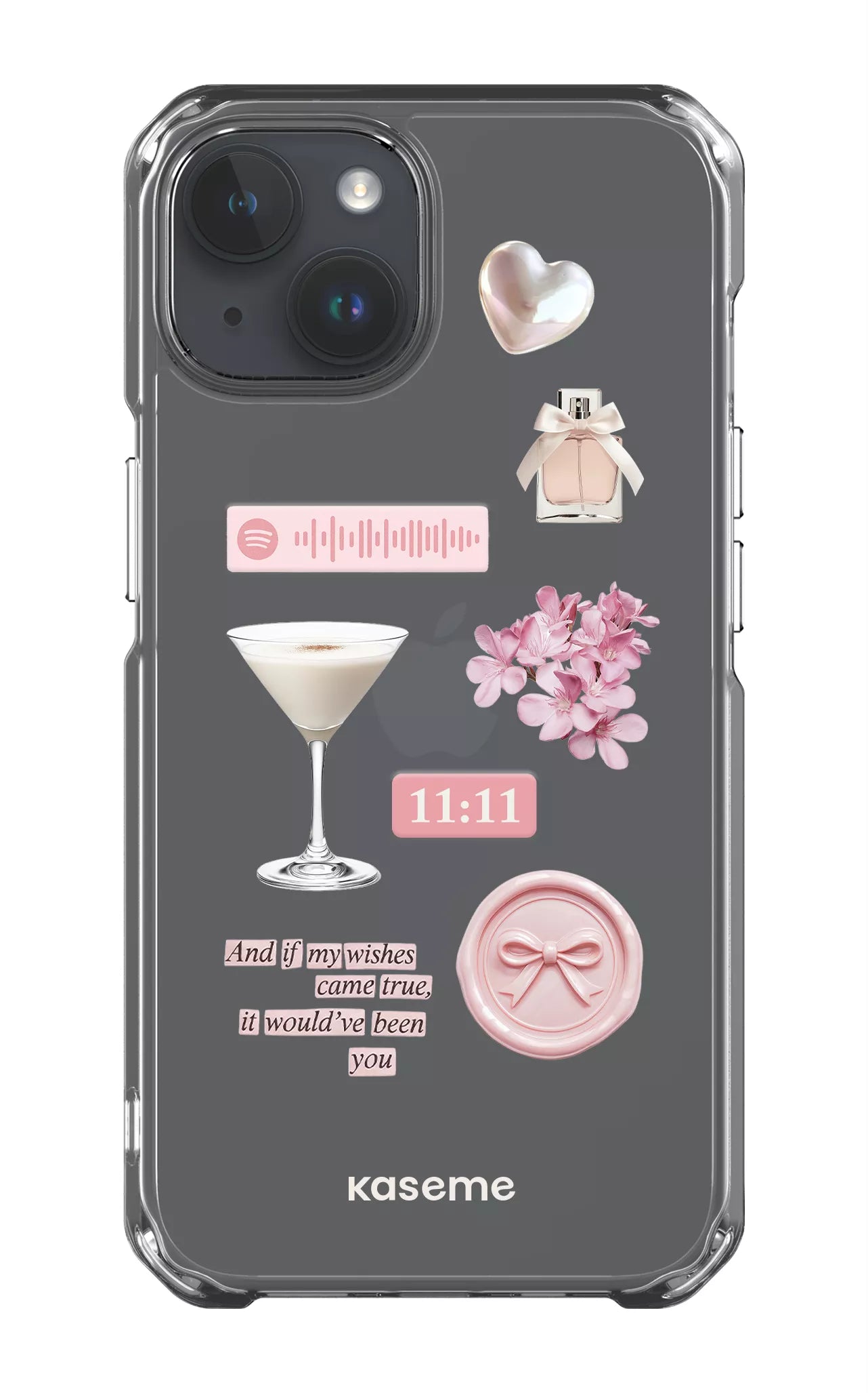 iPhone 14 Clear Case Love Letters Clear Case -