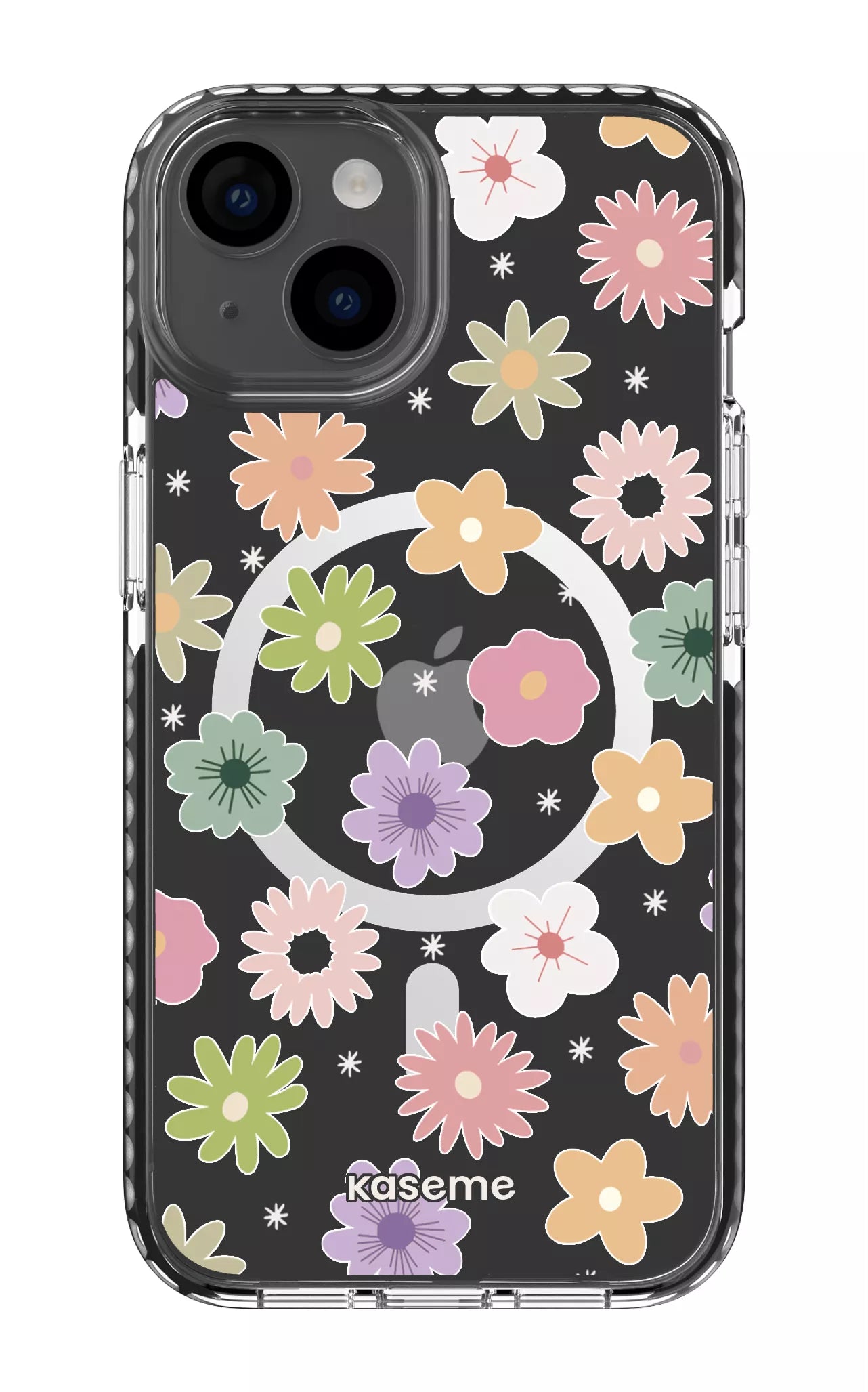 iPhone 14 Clear Case Magsafe - Black Adore small Clear Case -