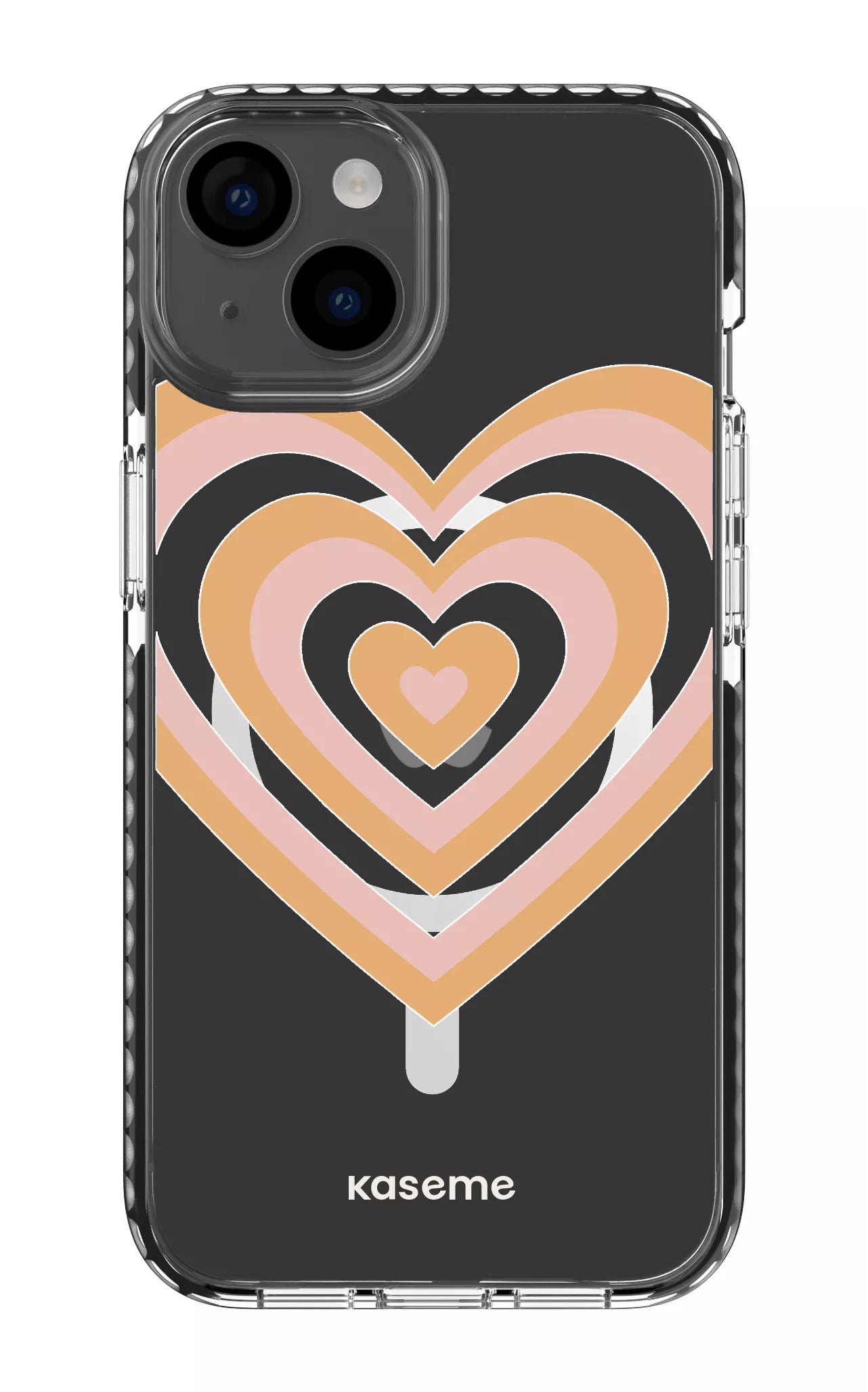 iPhone 14 Clear Case Magsafe - Black Amor Clear Case -