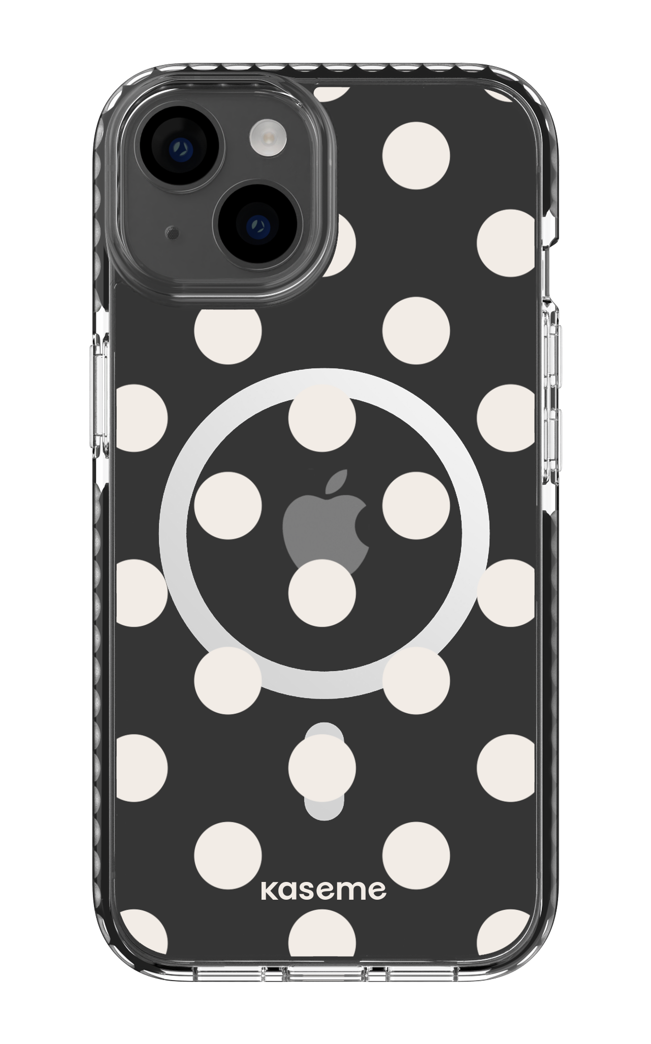 iPhone 14 Clear Case Magsafe - Black Couture Clear Case -