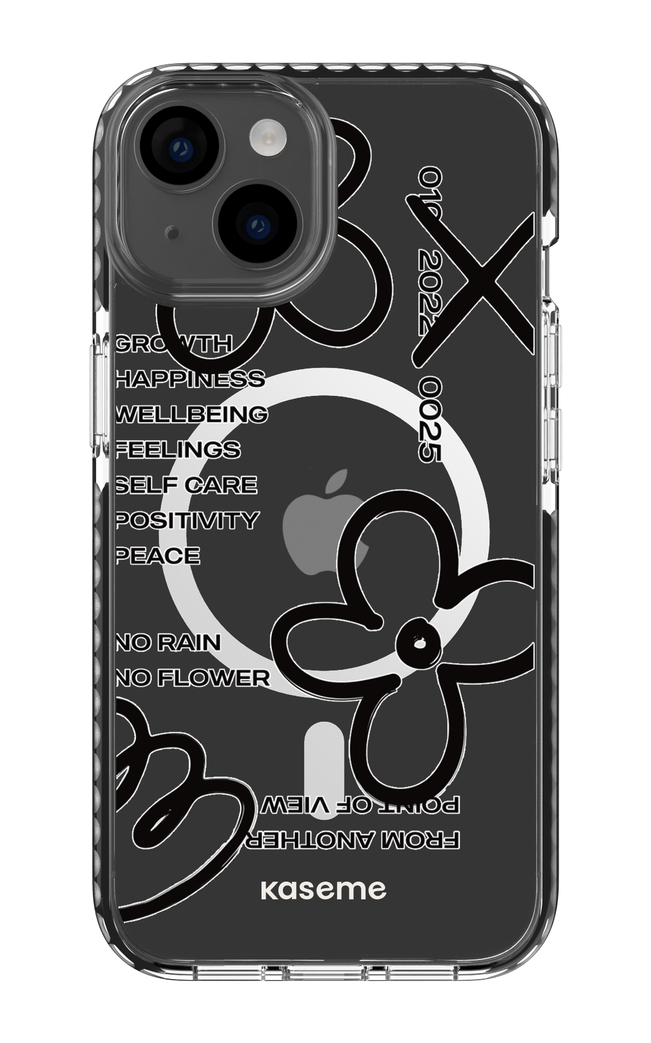 iPhone 14 Clear Case Magsafe - Black Feelings black Clear Case -