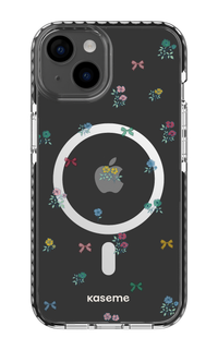 iPhone 14 Clear Case Magsafe - Black Graceful Clear Case -