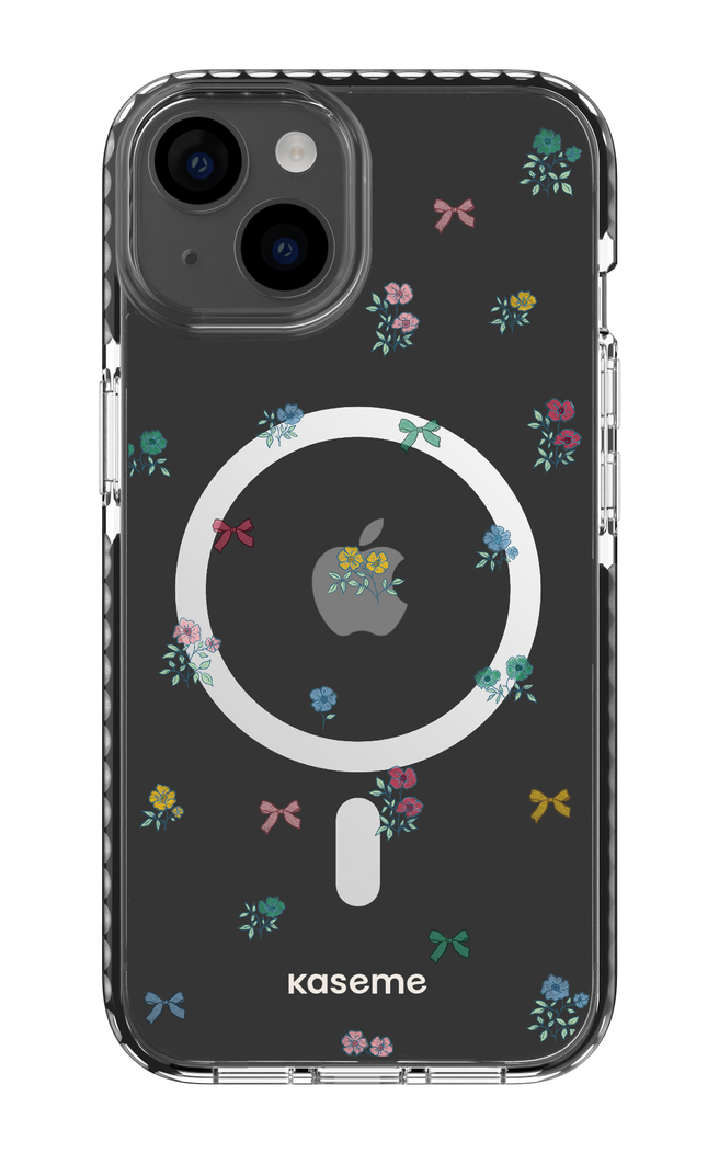 iPhone 14 Clear Case Magsafe - Black Graceful Clear Case -