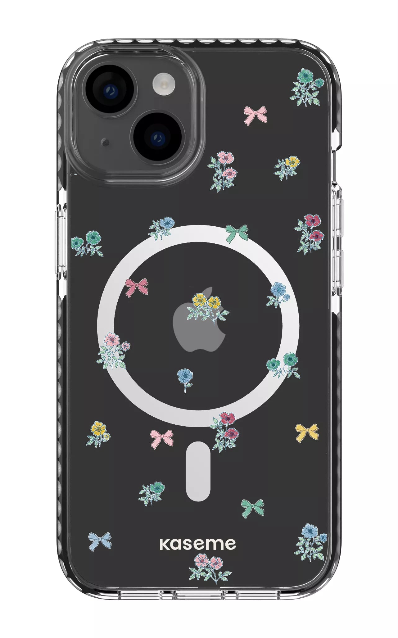 iPhone 14 Clear Case Magsafe - Black Graceful Clear Case -