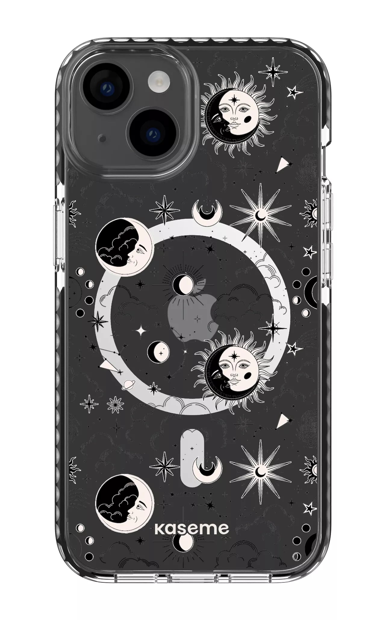 iPhone 14 Clear Case Magsafe - Black Milky Way Black Clear Case -