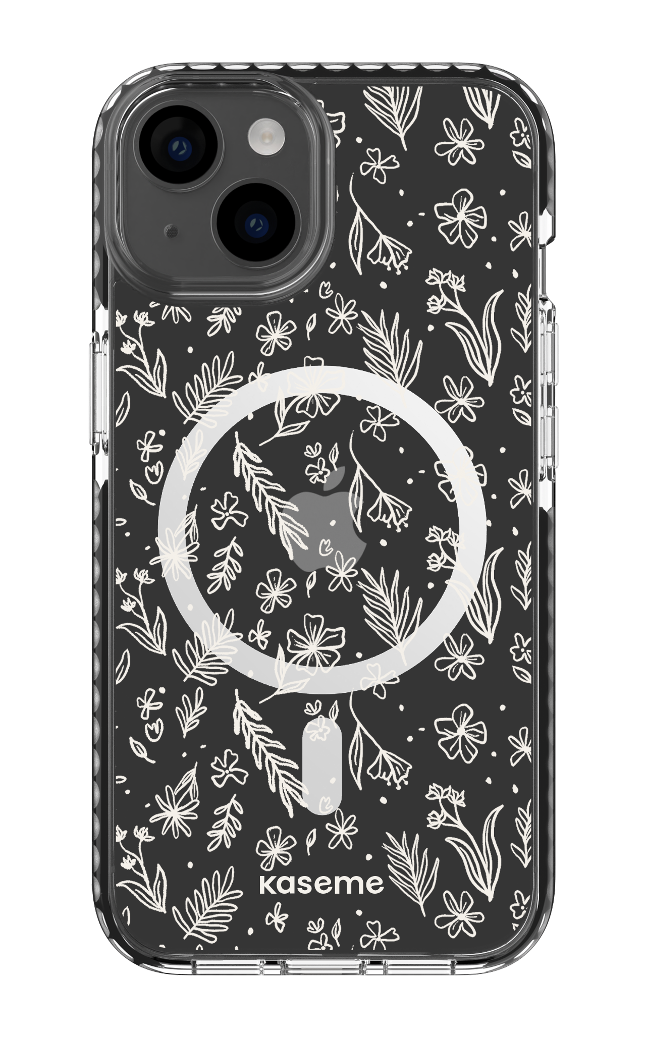 iPhone 14 Clear Case Magsafe - Black Olive Branch Clear Case -