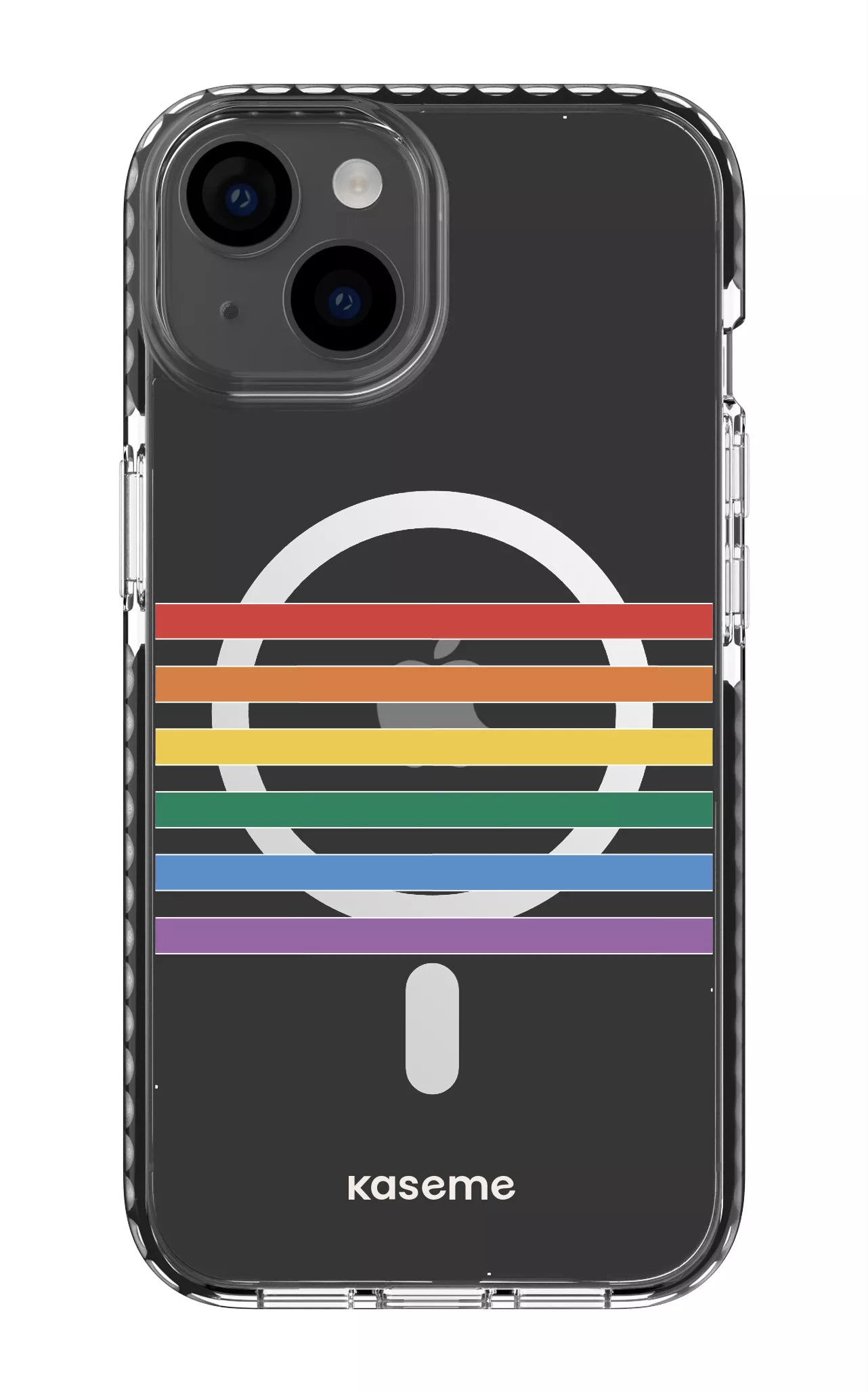 iPhone 14 Clear Case Magsafe - Black Out and proud Clear Case -