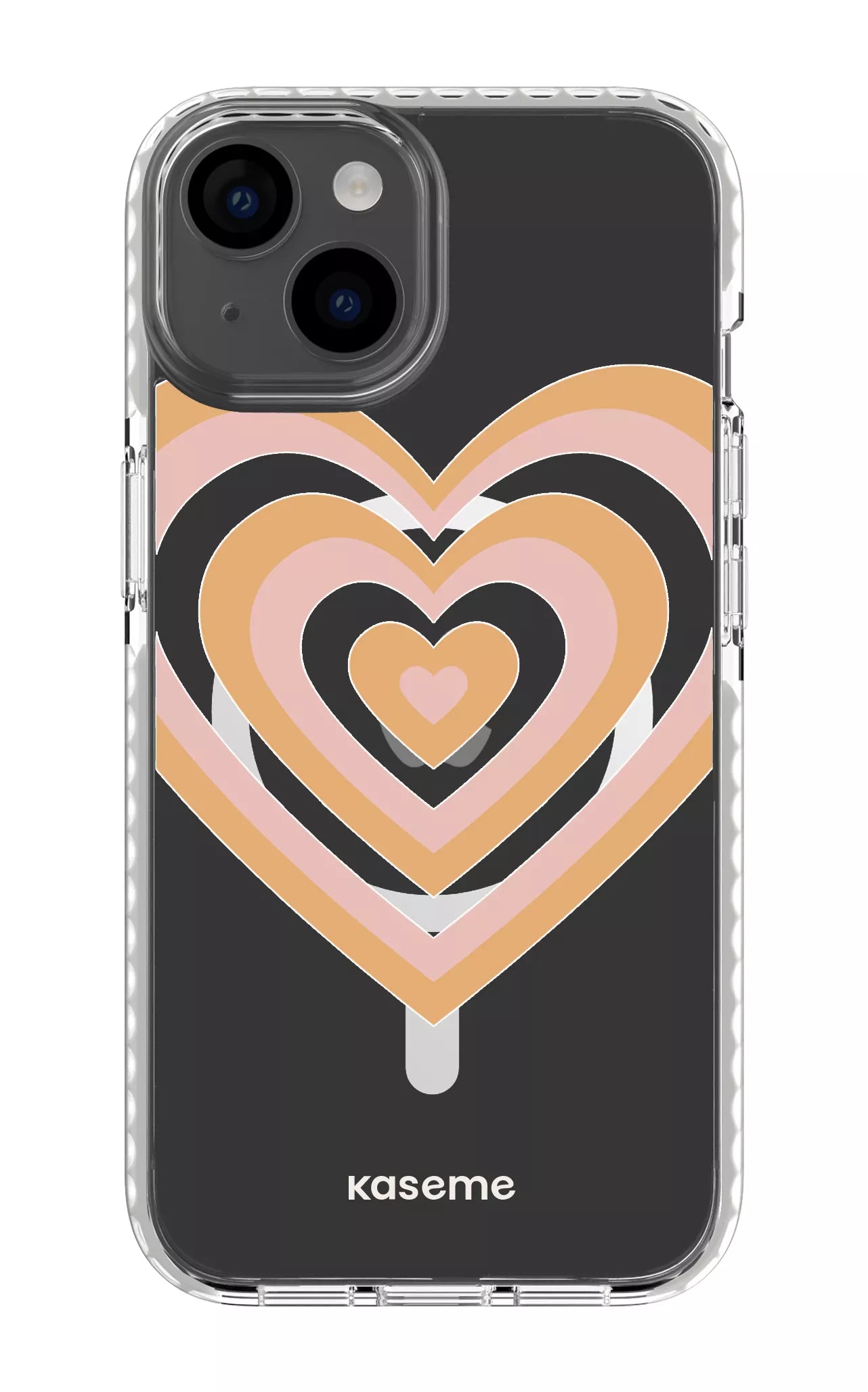 iPhone 14 Clear Case Magsafe - White Amor Clear Case -