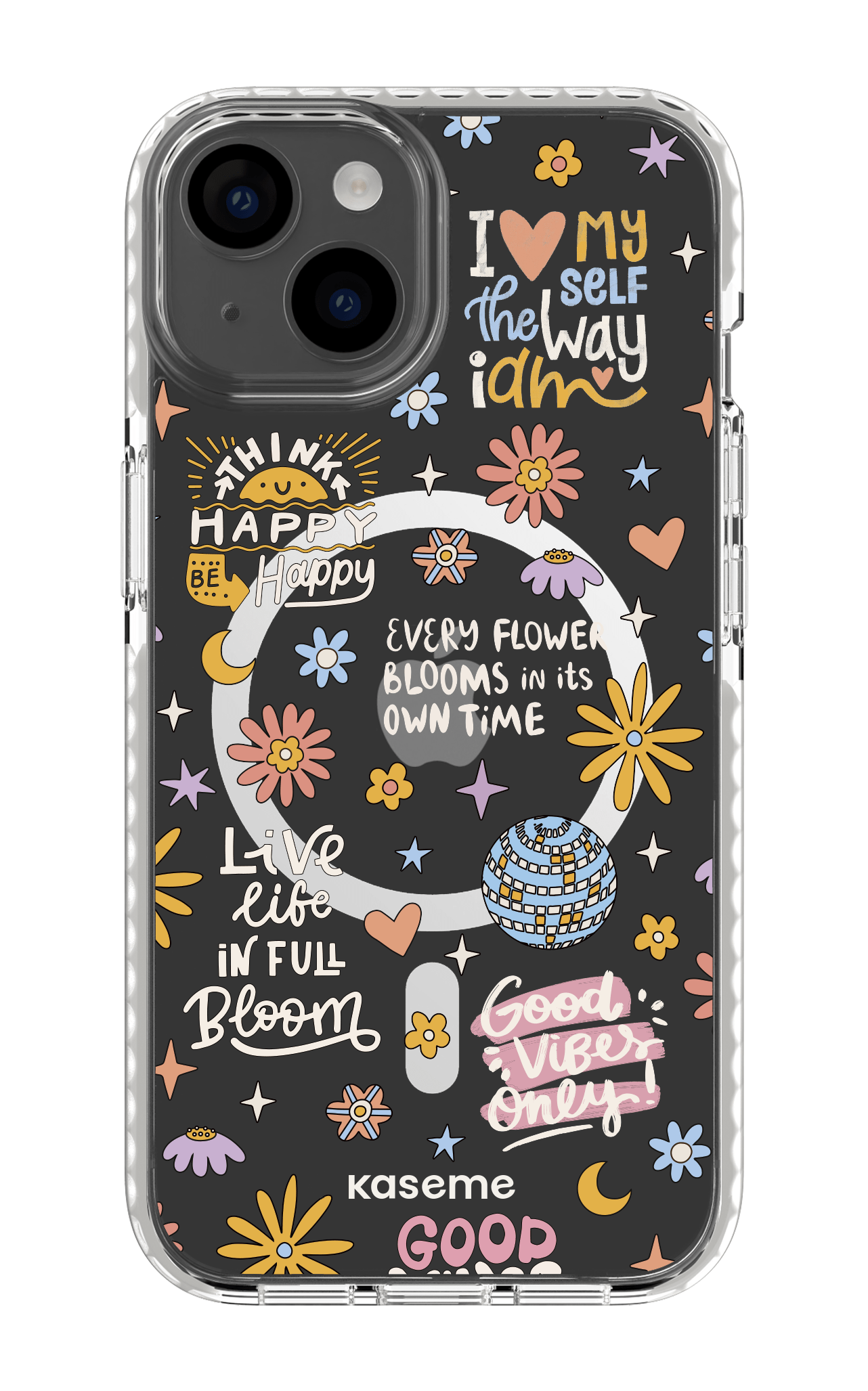 iPhone 14 Clear Case Magsafe - White Candid Clear Case -