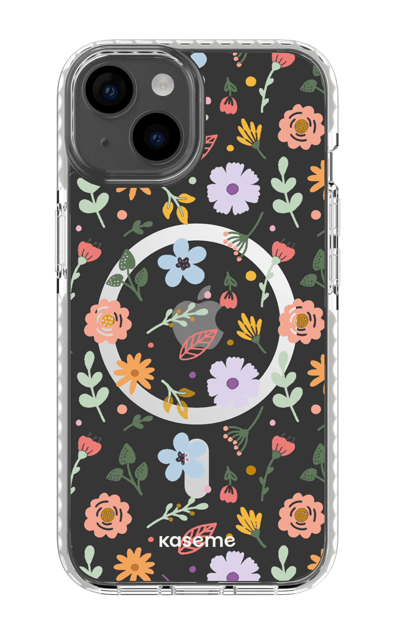 iPhone 14 Clear Case Magsafe - White Charm Clear Case -