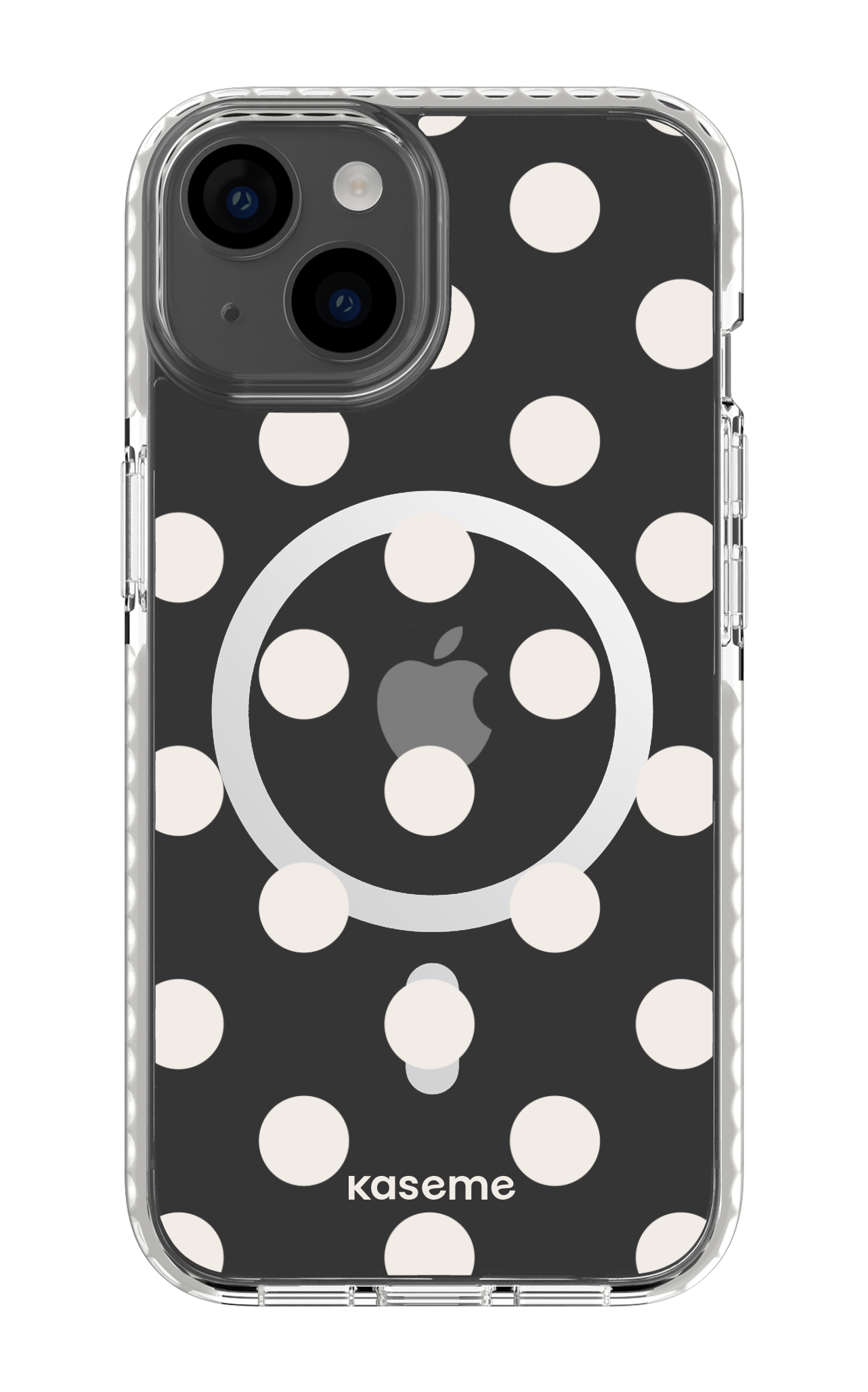 iPhone 14 Clear Case Magsafe - White Couture Clear Case -