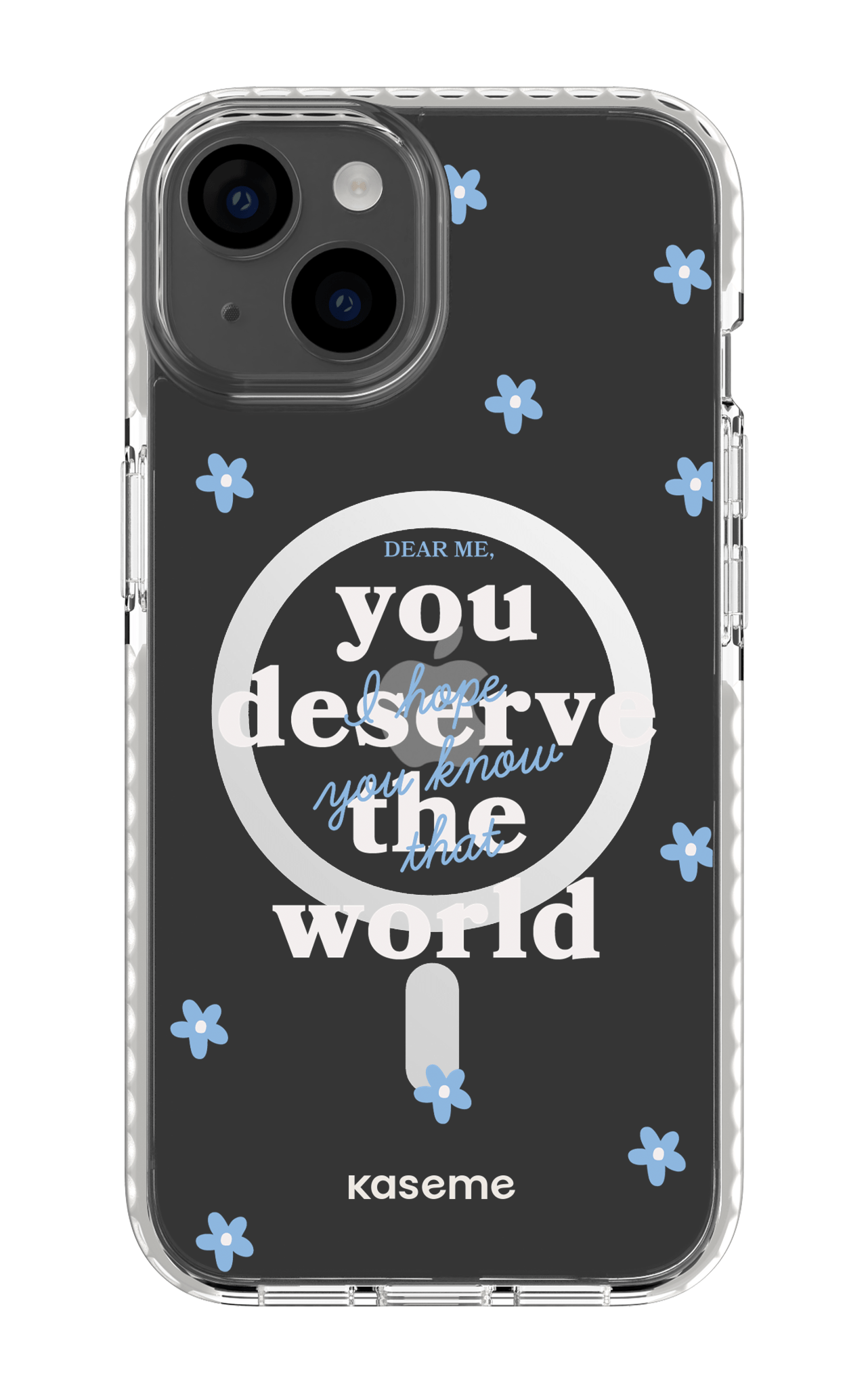 iPhone 14 Clear Case Magsafe - White Dear Me Clear Case -