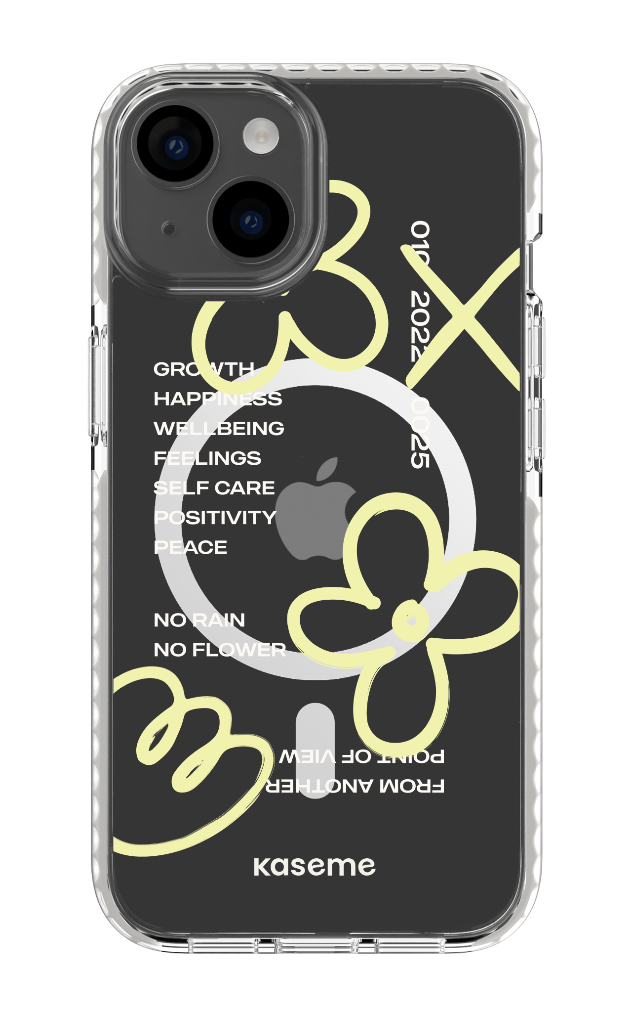 iPhone 14 Clear Case Magsafe - White Feelings clear case -