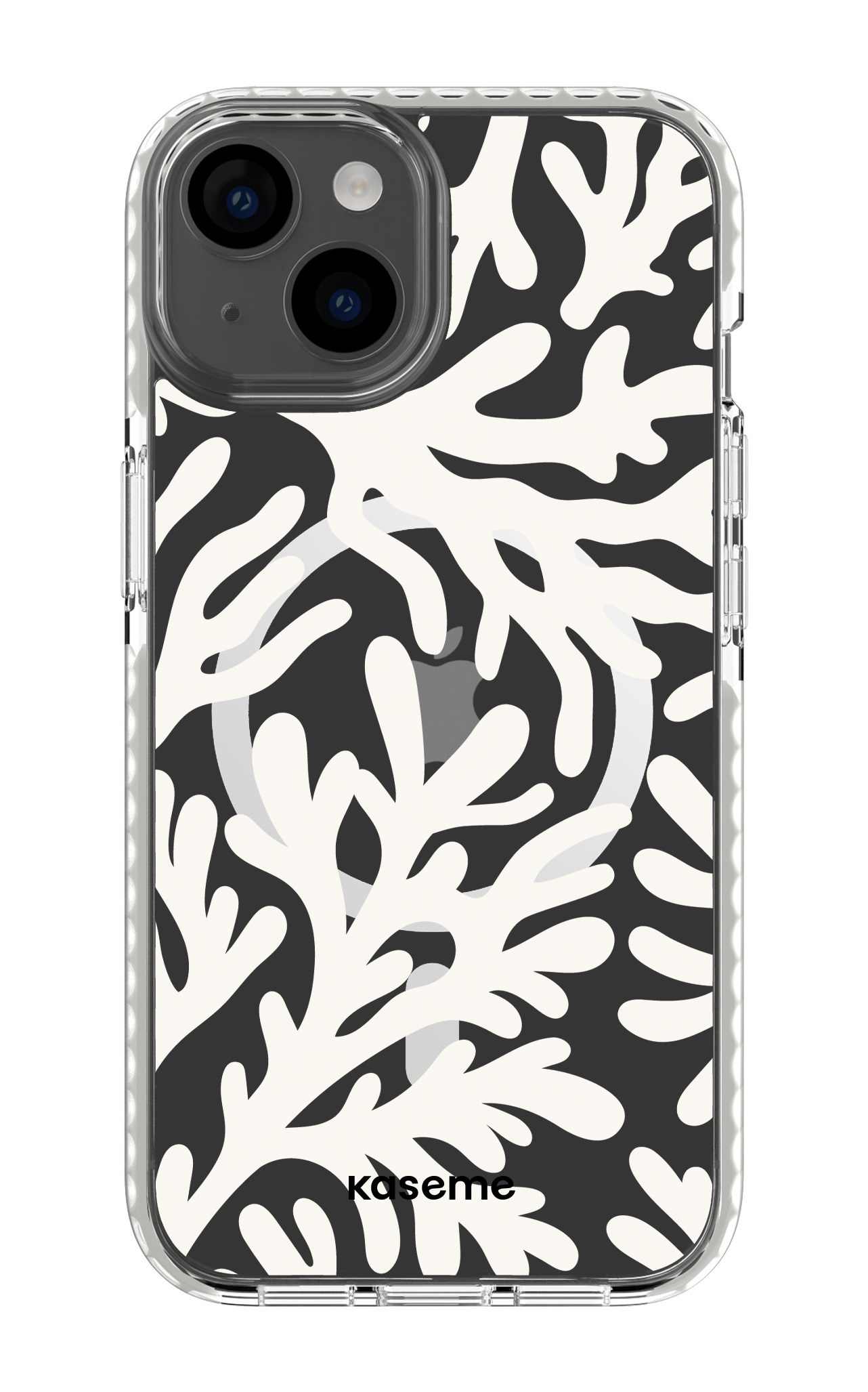 iPhone 14 Clear Case Magsafe - White Koralia Clear Case -