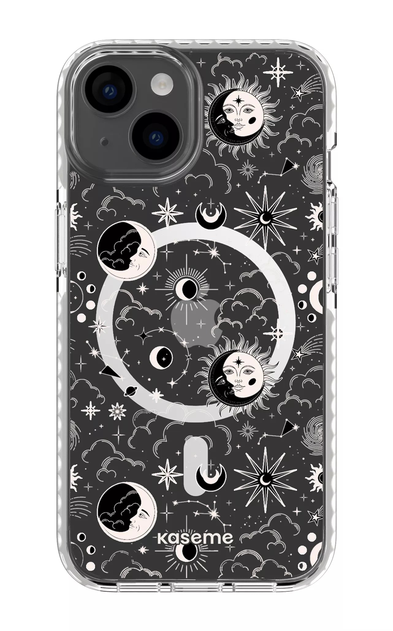 iPhone 14 Clear Case Magsafe - White Milky Way White Clear Case -