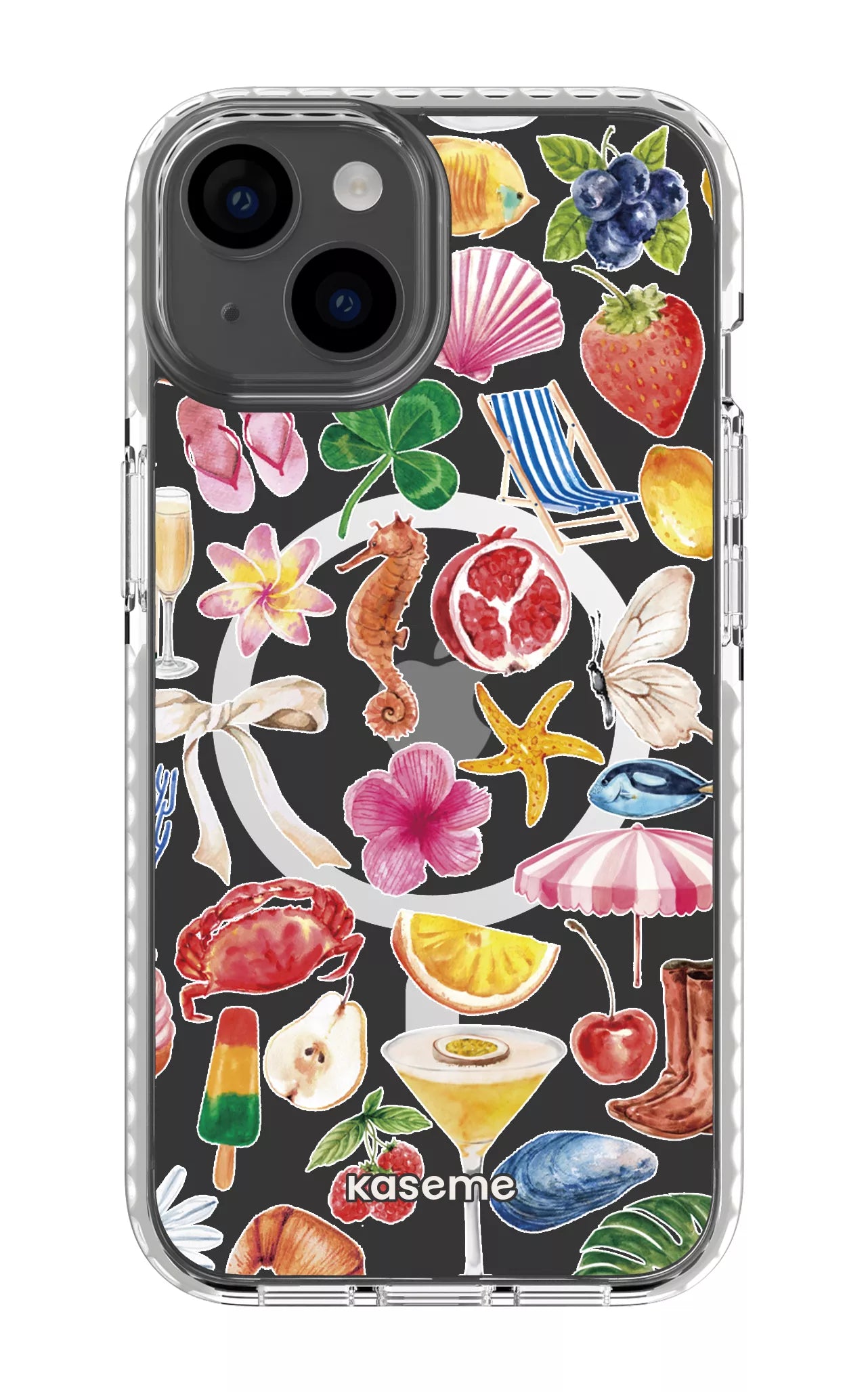 iPhone 14 Clear Case Magsafe - White St-Tropez Clear Case -