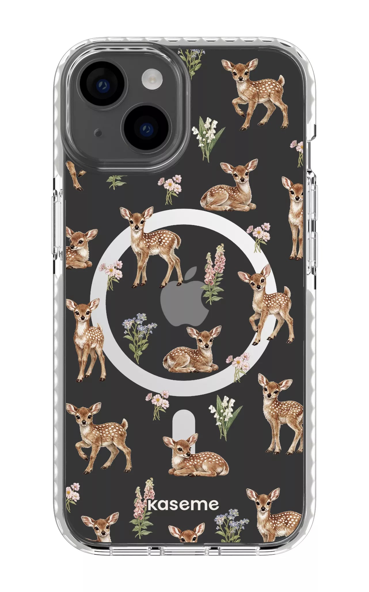 iPhone 14 Clear Case Magsafe - White Sweet Bambi Clear Case -