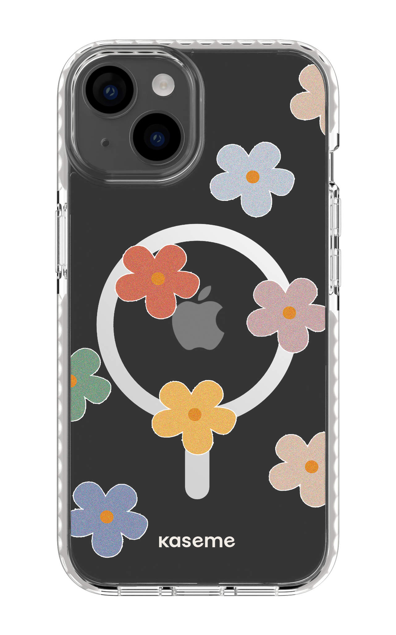 iPhone 14 Clear Case Magsafe - White Woodstock Big Clear Case -