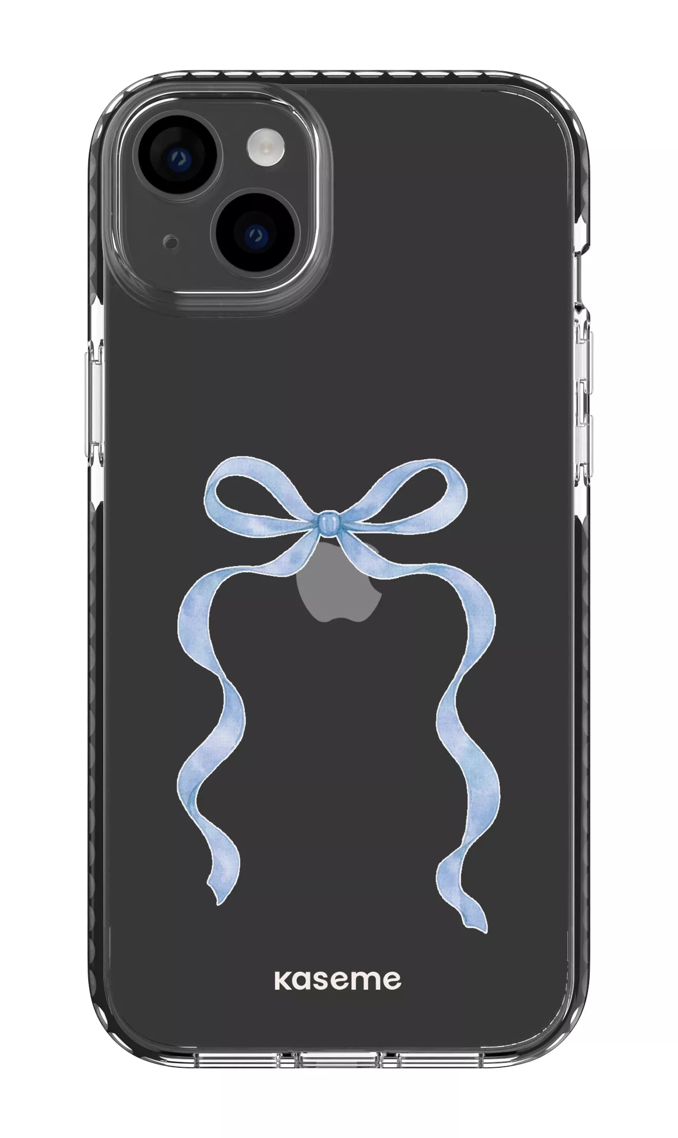 iPhone 14 Plus Clear Case Black Celeste Blue Clear Case -