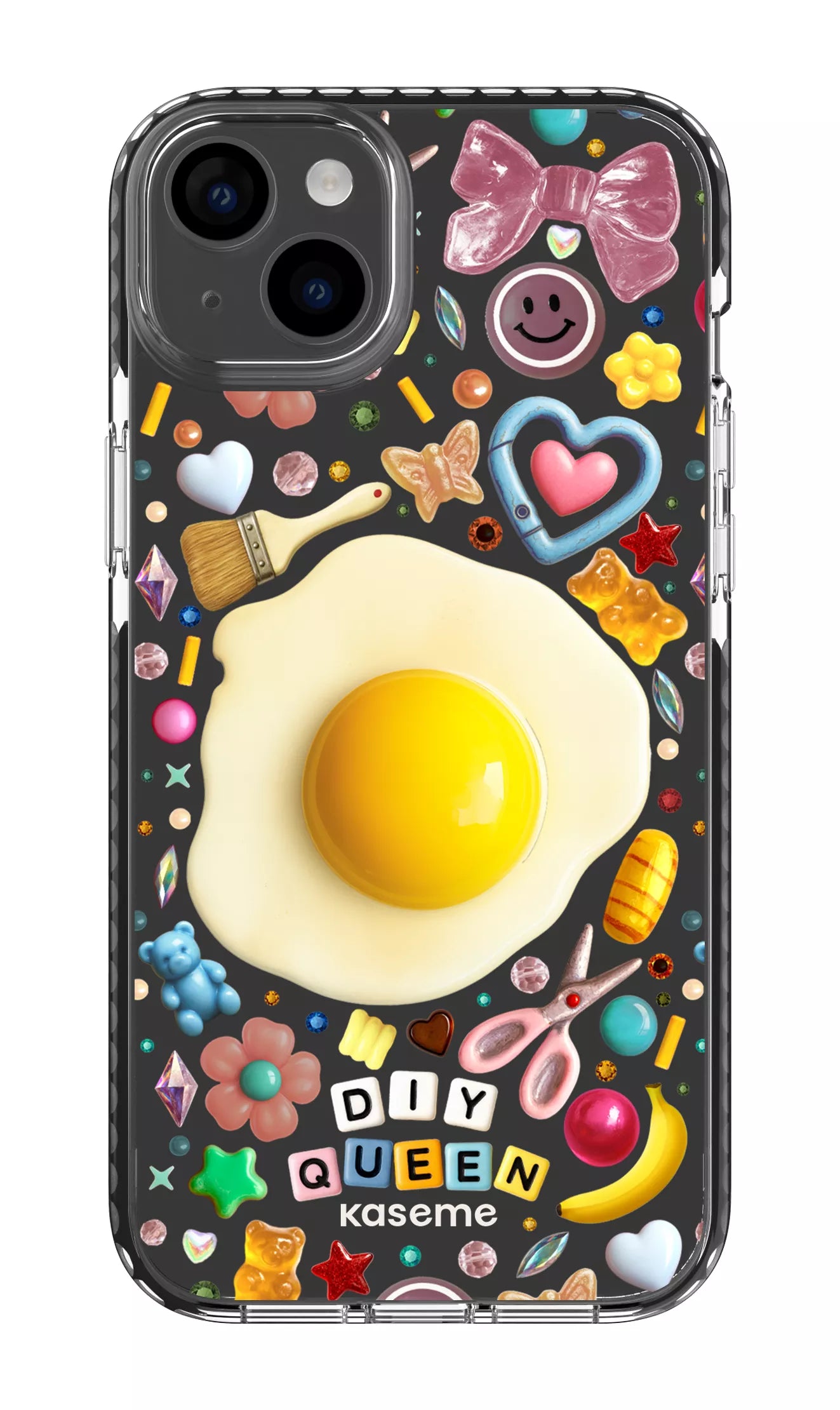 iPhone 14 Plus Clear Case Black DIY Queen Clear Case by Marianne Plaisance -