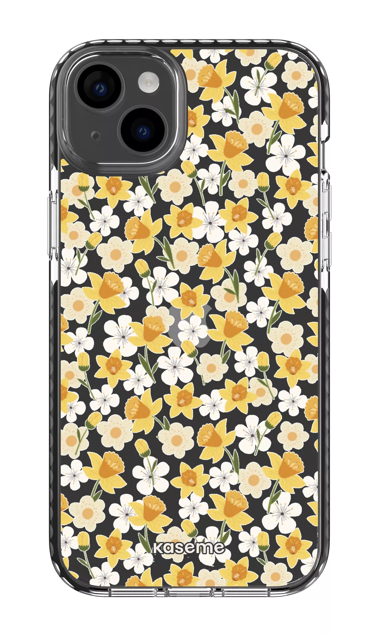 iPhone 14 Plus Clear Case Black Daffodil Clear Case -
