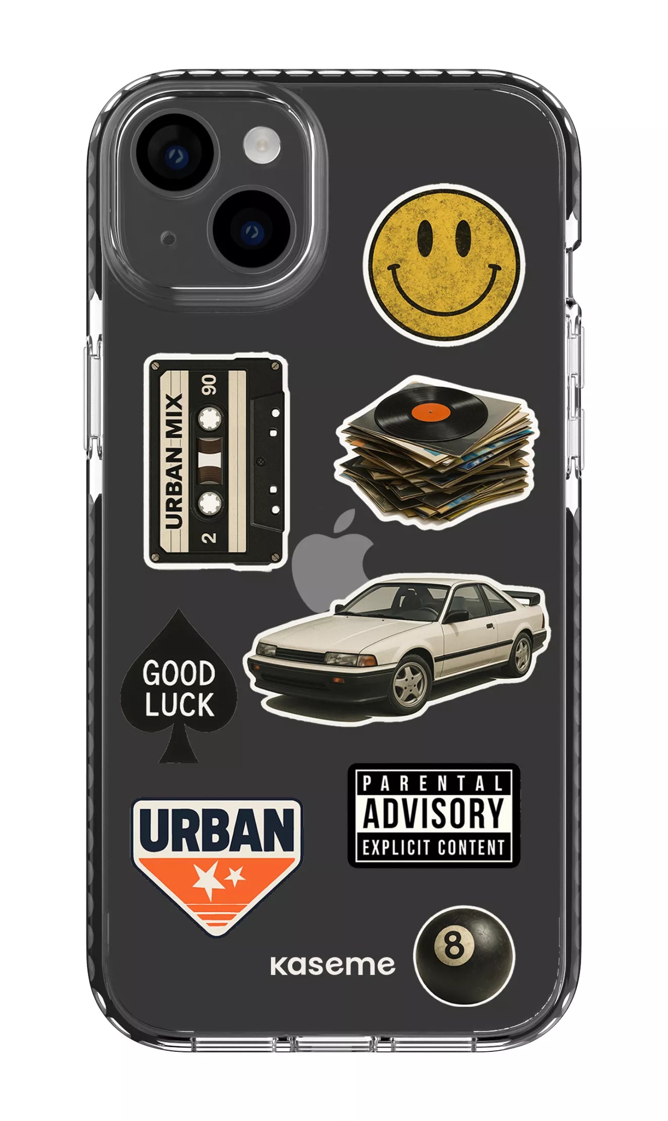 iPhone 14 Plus Clear Case Black Downtown Clear Case -